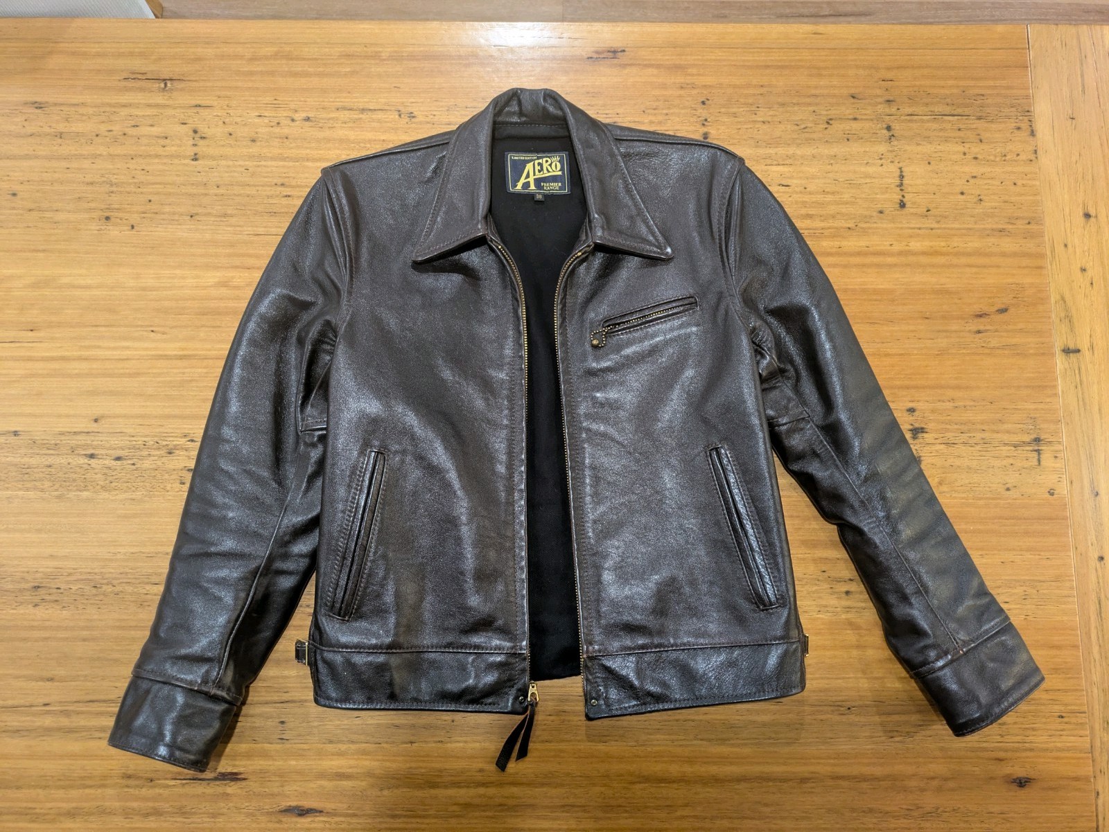 Aero Leather Premier 1930s Highwayman – Size 38 – Jerky Seal Horsehide