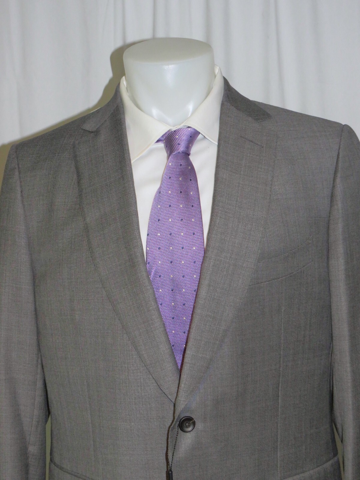 Dunhill x Zegna Mayfair Fit Solid Gray Current Two Button Suit 46L NWT