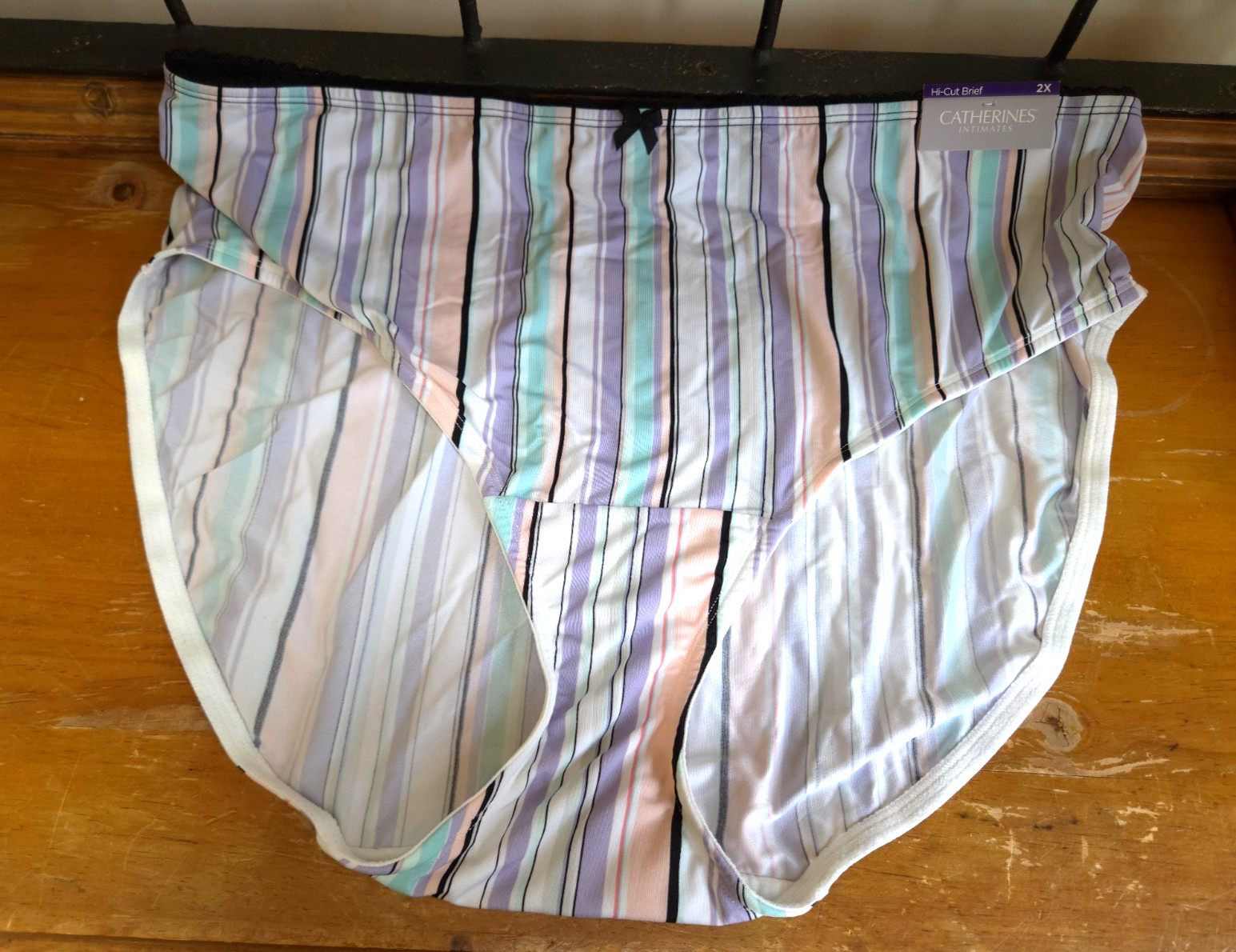 2 Catherines Hi-Cut Brief Panties Underwear Nylon Blend Plus 2X