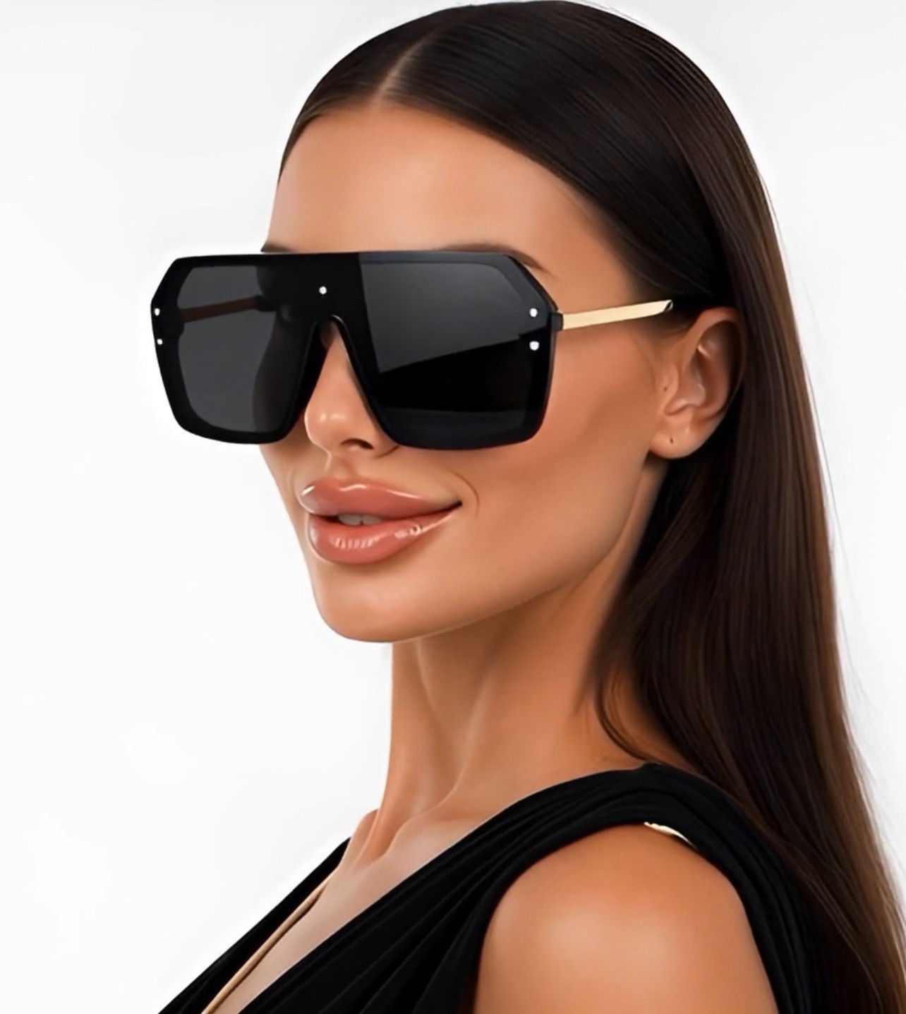 Fashion Oversize Flat Mirror Lens Square Large Men’s Women’s Miami Sunglasses