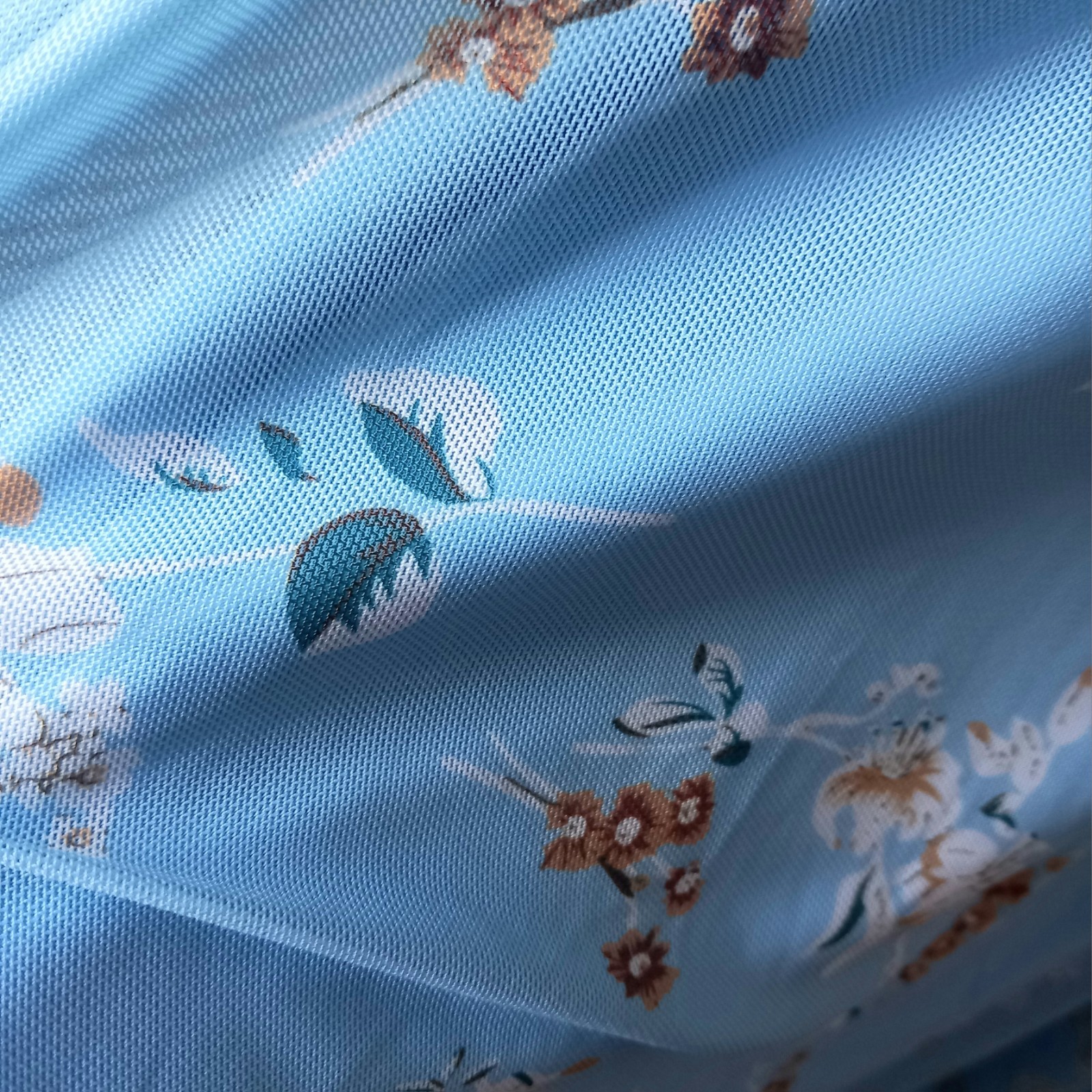 Jolie Moi Gracelyn Wrap Front Mesh Maxi Blue Floral Dress Size 14