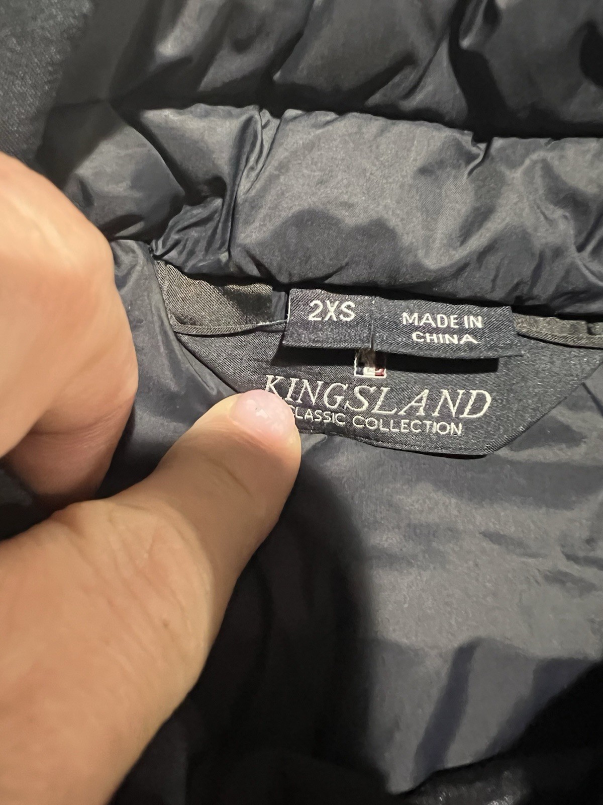 Kingsland Classic Long Sleeves Black Padded Jacket Size XXS
