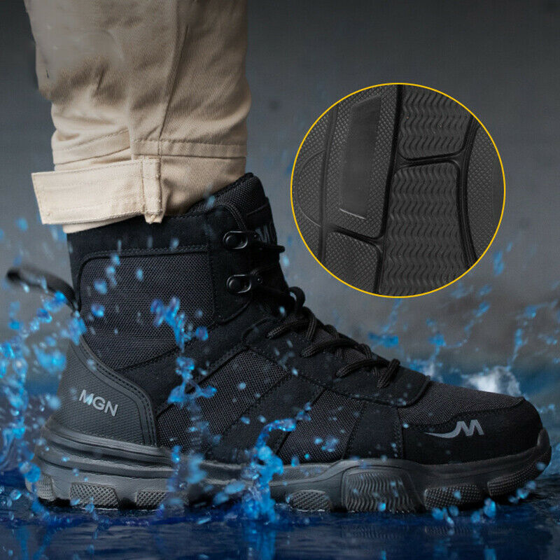 Puncture-Proof Male Work Boots Indestructible Safety Shoes Men Steel Toe Shoes