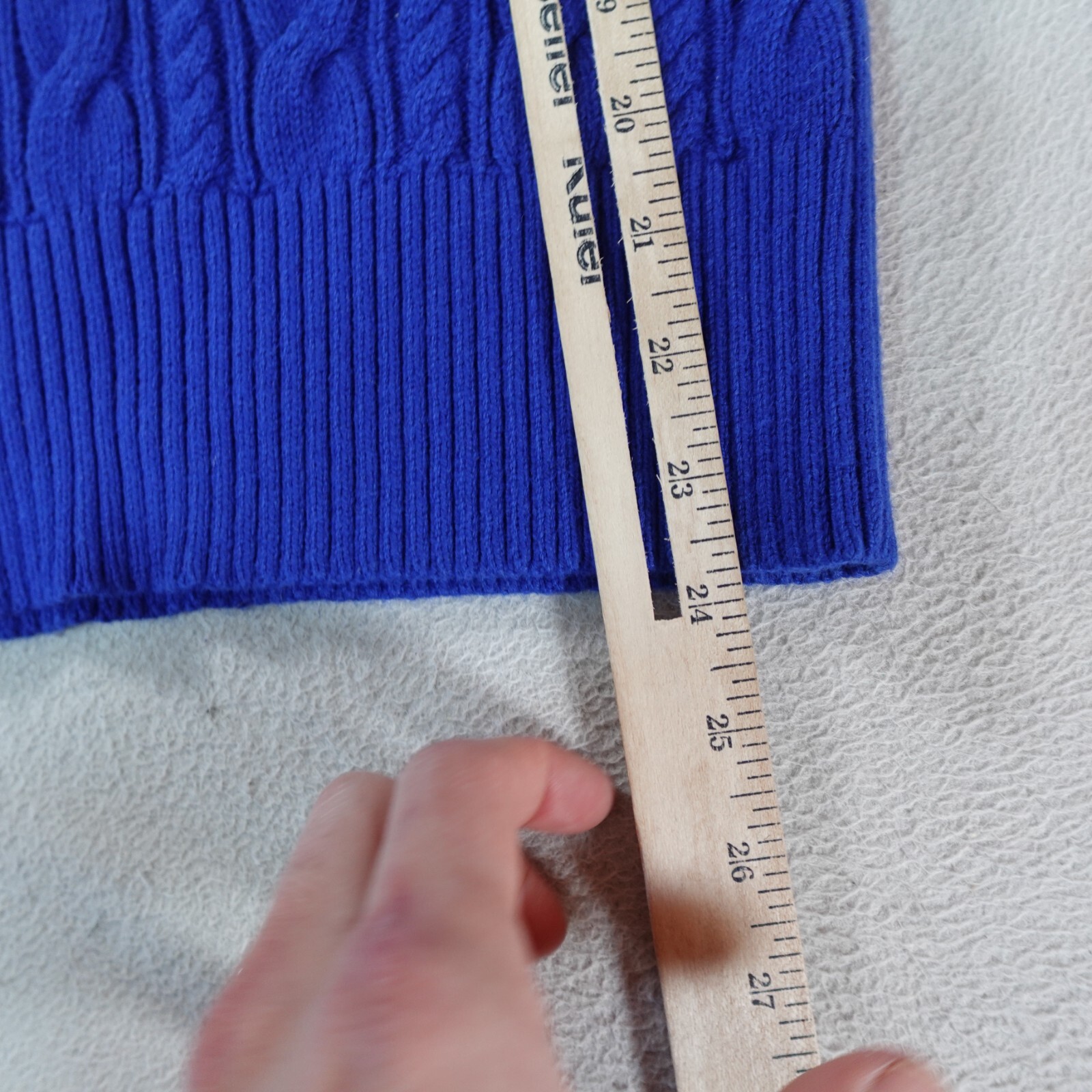 Vintage Jcpenny Sweater Womens Small Blue Fisherman Knit Pullover Outdoor Top