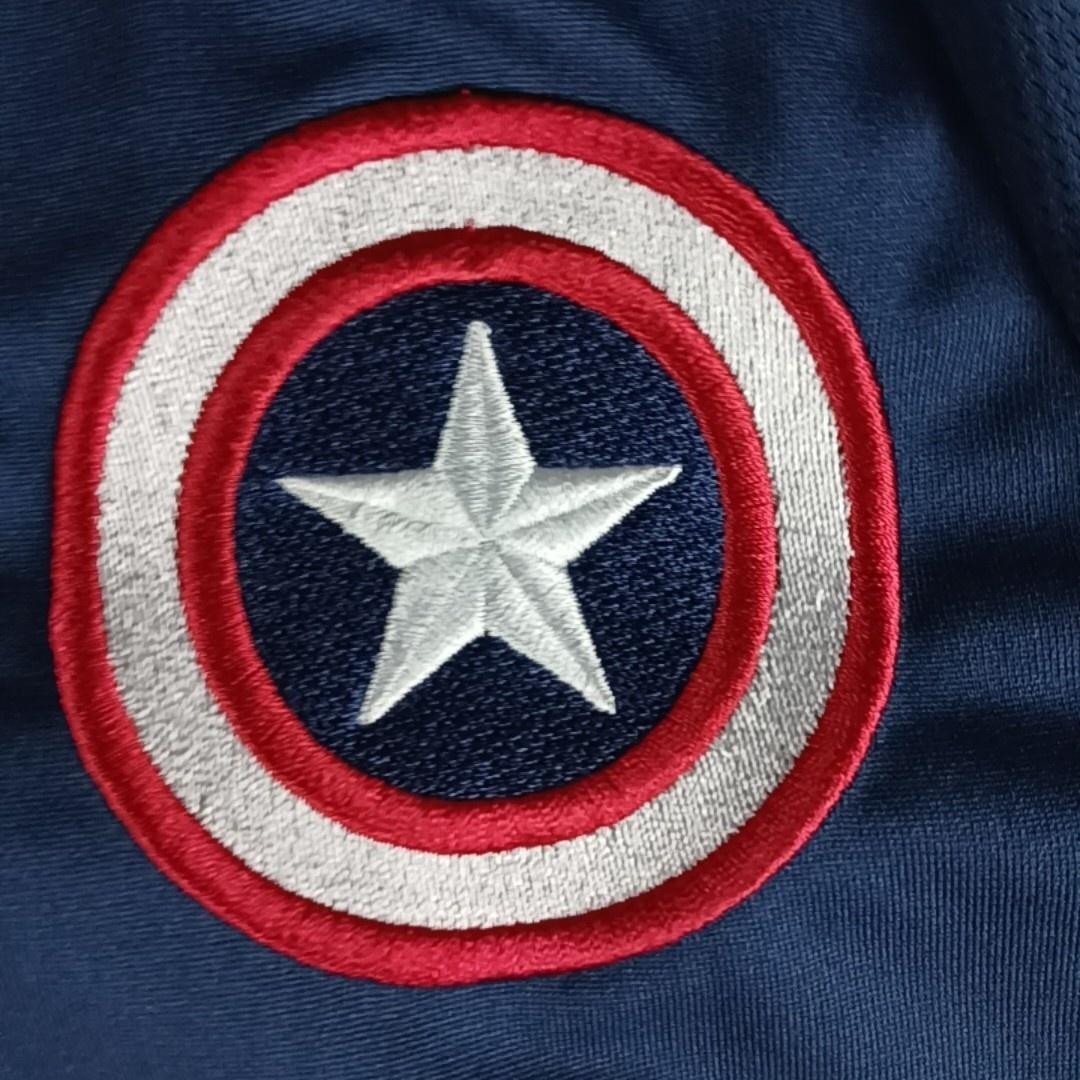 Marvel Avengers Shirt Large Blue Rogers 41 Jersey Captain America Raglan Fff