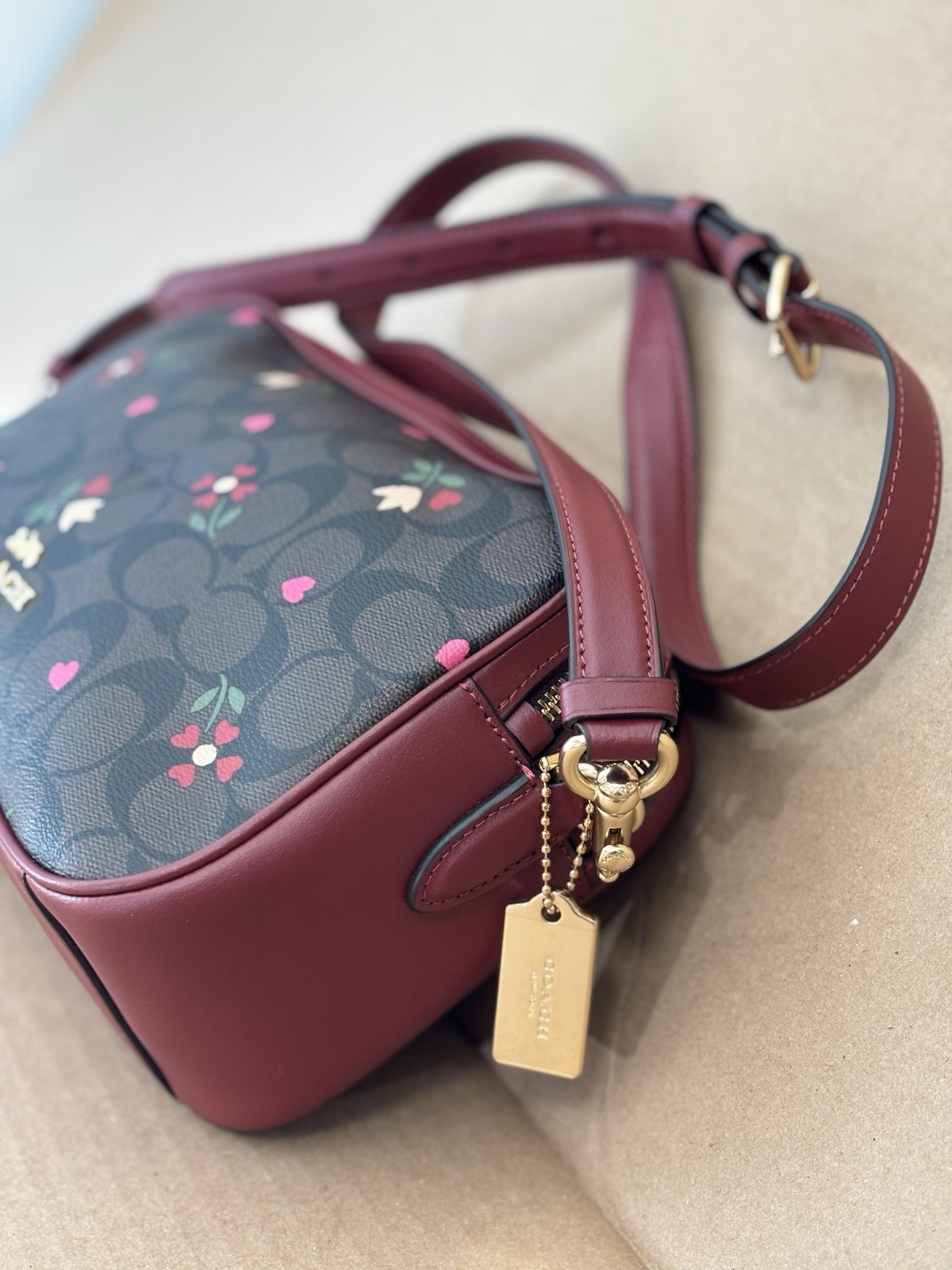 COACH Jess Crossbody In Signature Canvas Heart Petal Print💖🌸