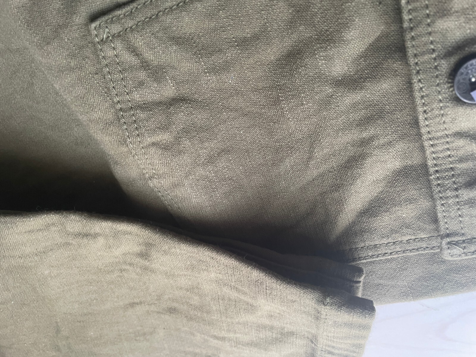 SAMURAI JEANS SJ52BP 15oz HEAVY BACK SATIN BAKER PANTS Olive One-washed
