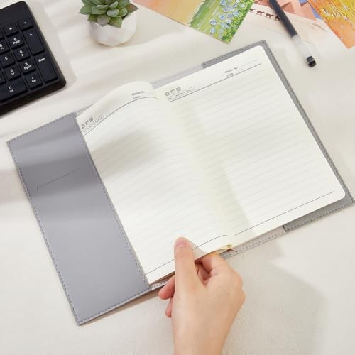 PU Leather Journal Cover 23×16.7cm/9.06×6.57in Rustic PU Leather Book Gray