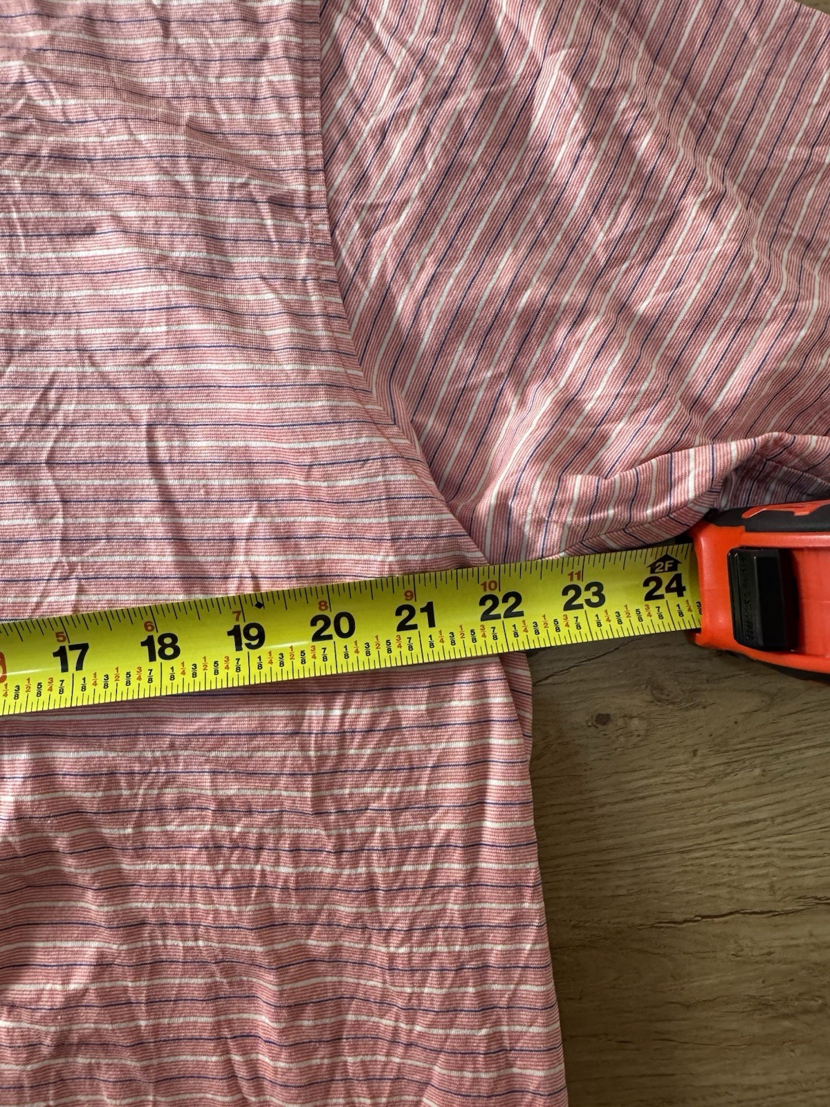Peter Millar Polo SZ L 100% Cotton Pink Coral Striped Golf Summer Performance