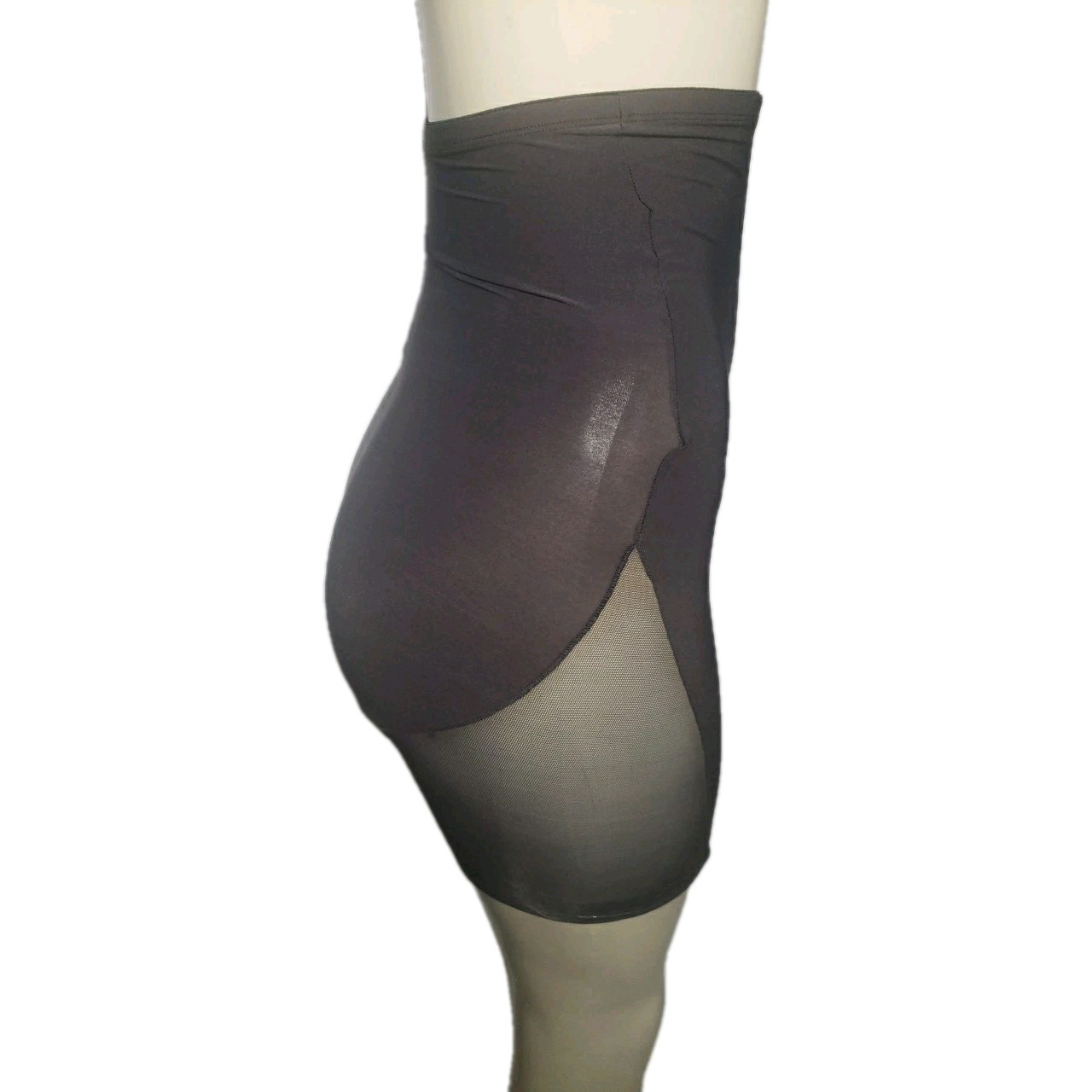 SlimShaper by Miracle Brands Womens Sheer Booty Lift Shortie Black Size Small