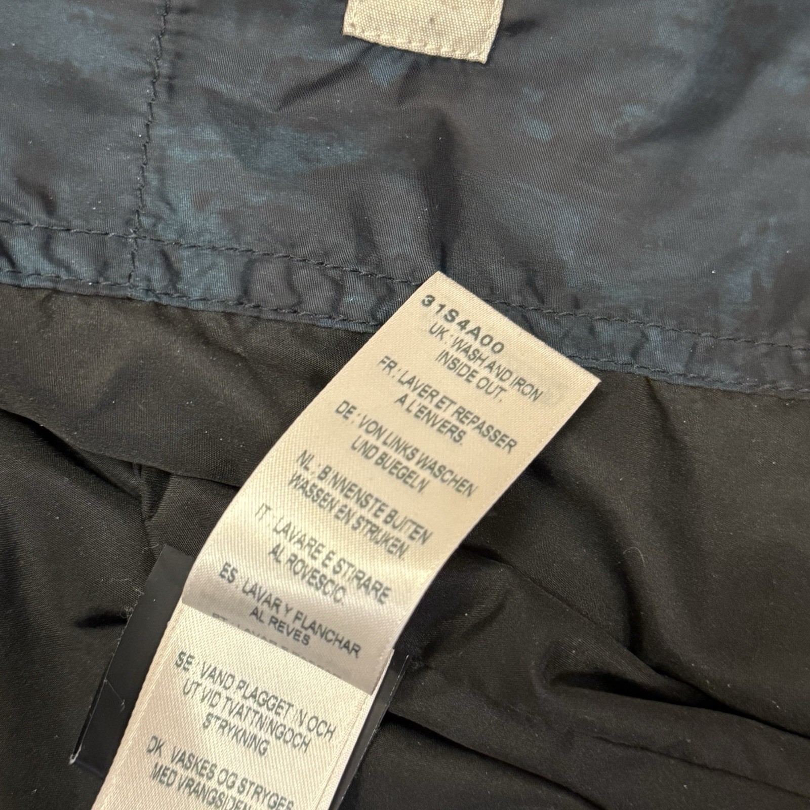 7 For All Mankind Men’s Blue Bomber Jacket XL Full Zip Stand-Up Collar Pockets