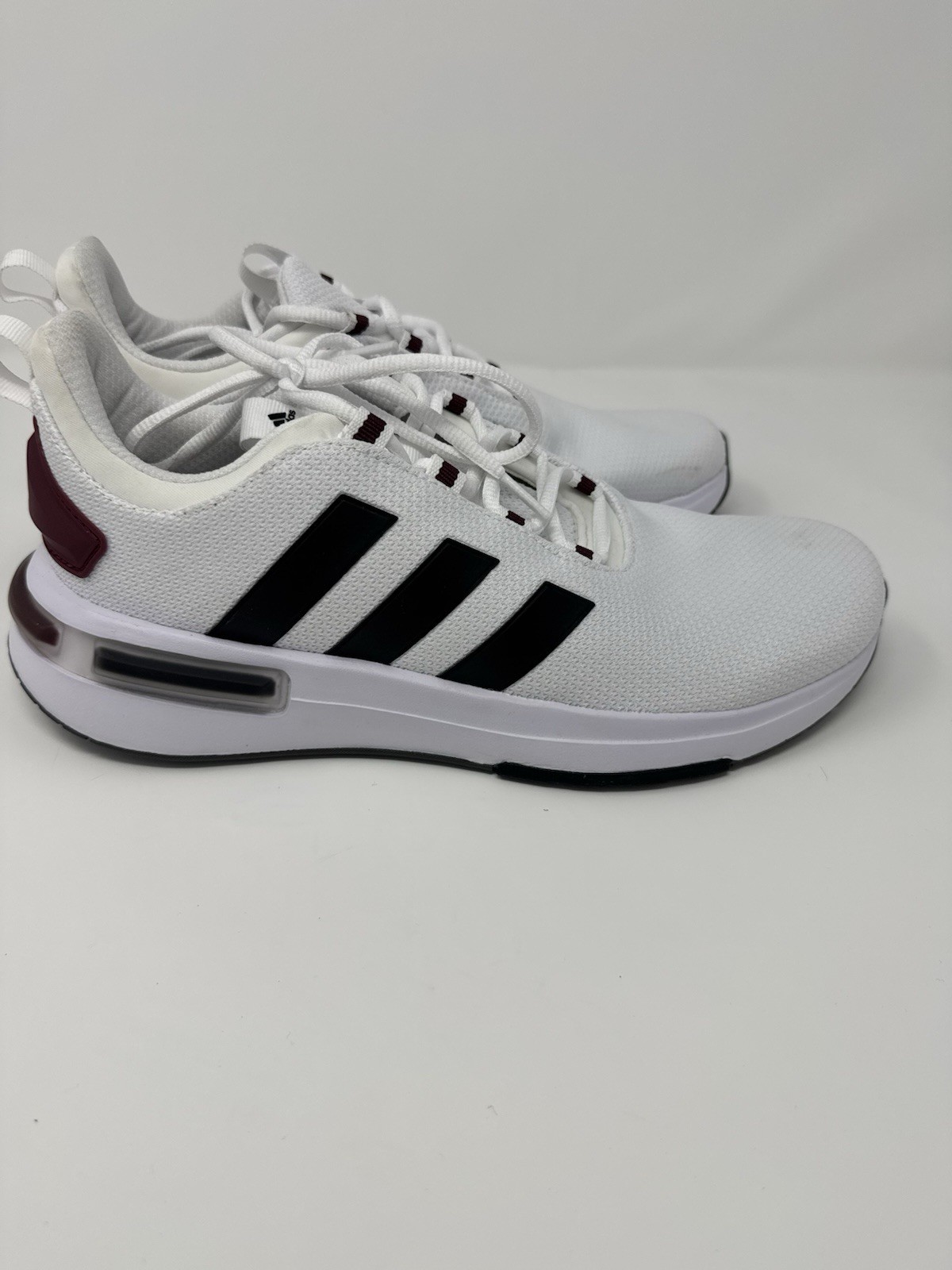 Adidas Racer TR23 White Black Shadow Red Size 8.5 Cloudfoam no sole