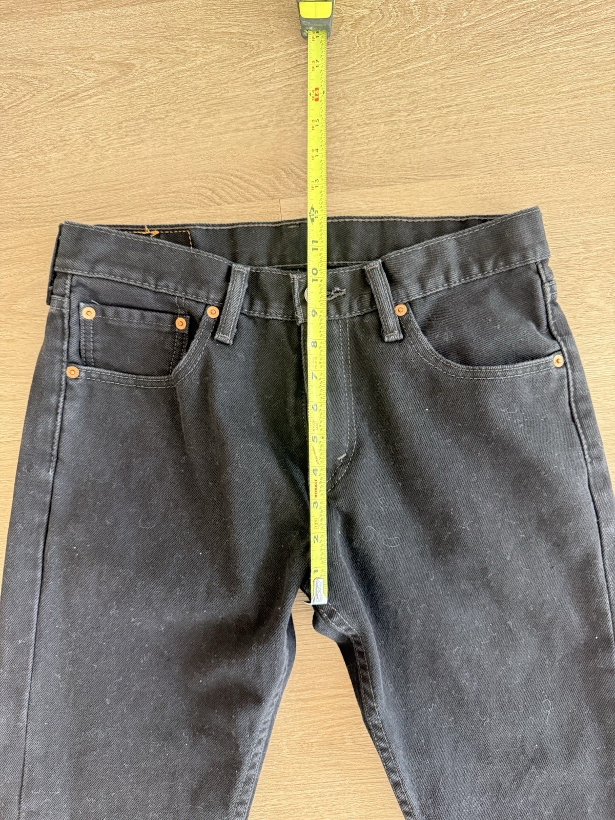 Levi’s 527 Slim Bootcut Jeans Men Size 31×34 Black Denim Pants Low Rise