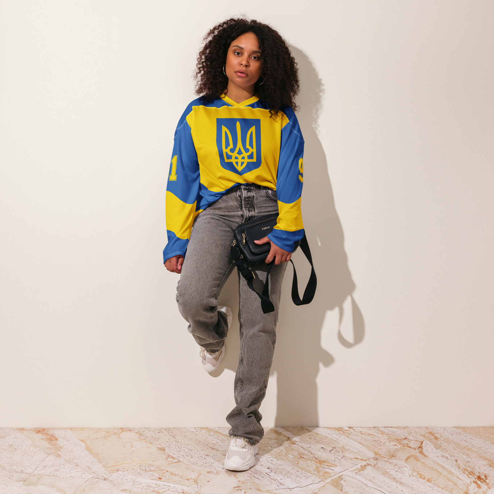 Ukraine Slava Ukraini Hockey Jersey, Unisex Adult, Eco Friendly Fan Shirt