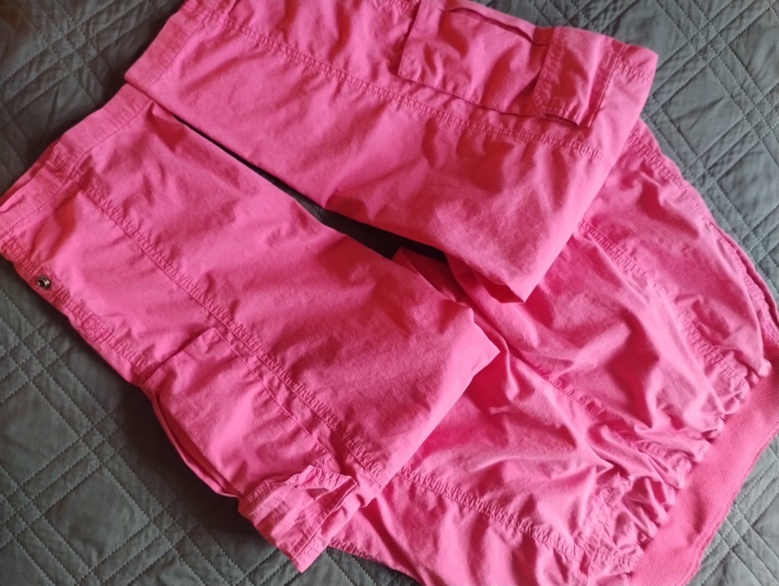 We The Free People Pink Parachute Cargo Pants Women’s Size Small Wide Leg Baggy