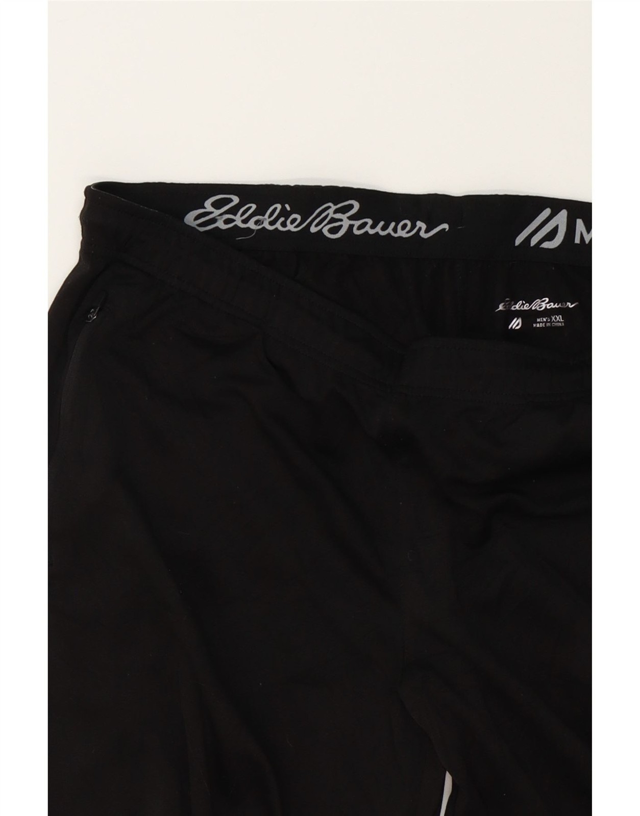 EDDIE BAUER Mens Tracksuit Trousers Joggers 2XL Black Polyester YJ01