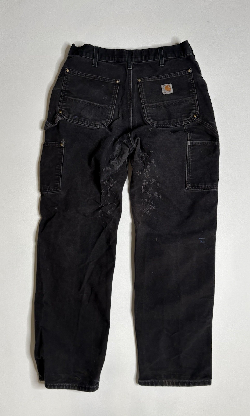 Carhartt Double Knee Duck Canvas Carpenter Pants Made In USA B01-BLK 30 x 30*