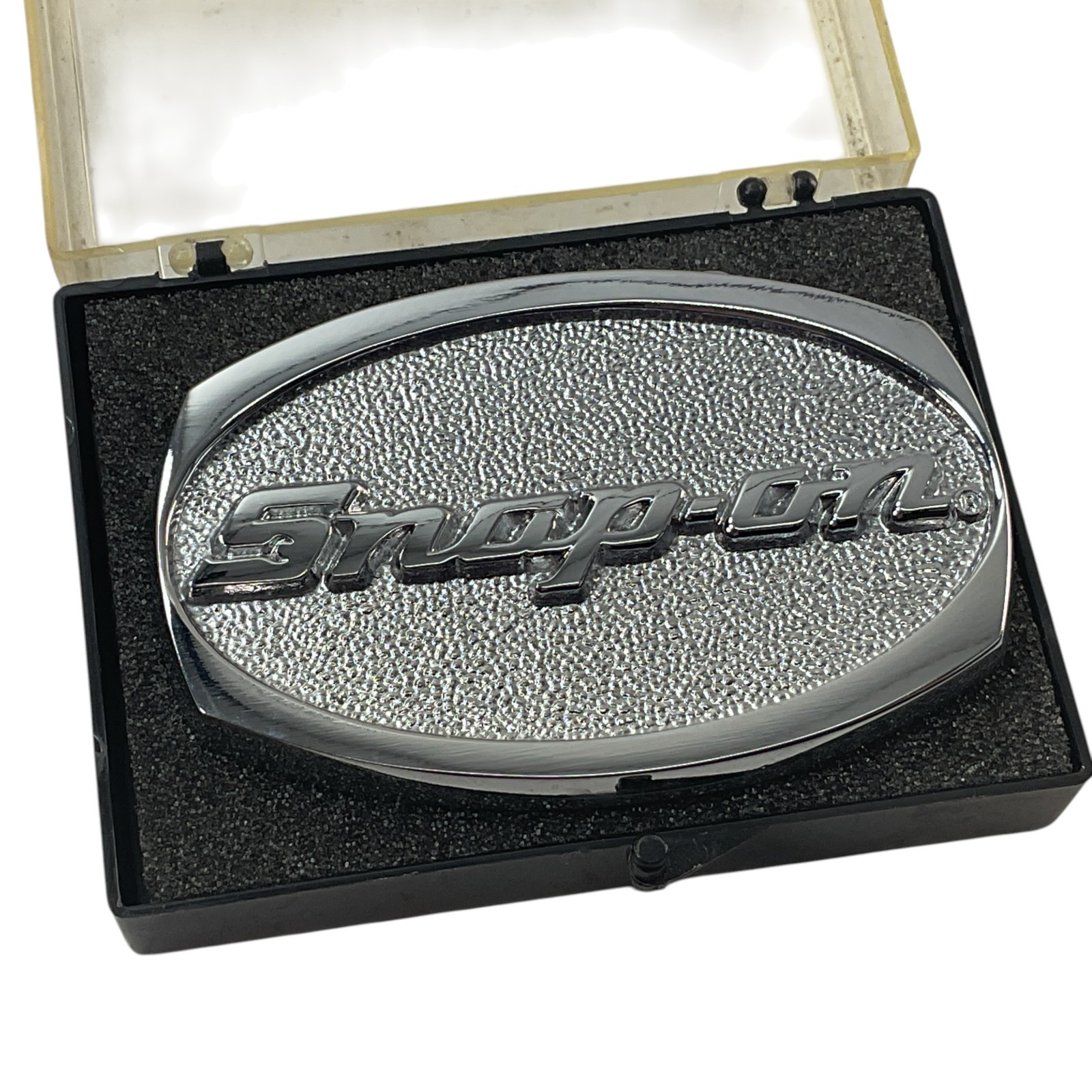 Snap-on Belt Buckle Chrome SPP-509 Sold As Pictured Mechanic Look USA With Case