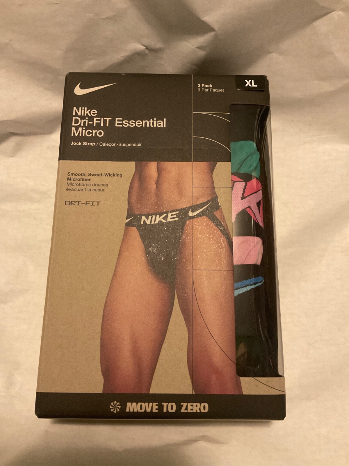 Nike Dri Fit Essential Micro 3 Pack Jockstrap New Pink Green Blue Black