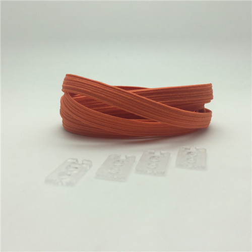 1 pair No Tie Tieless Lazy Elastic Flat Shoe laces System strings for athletic