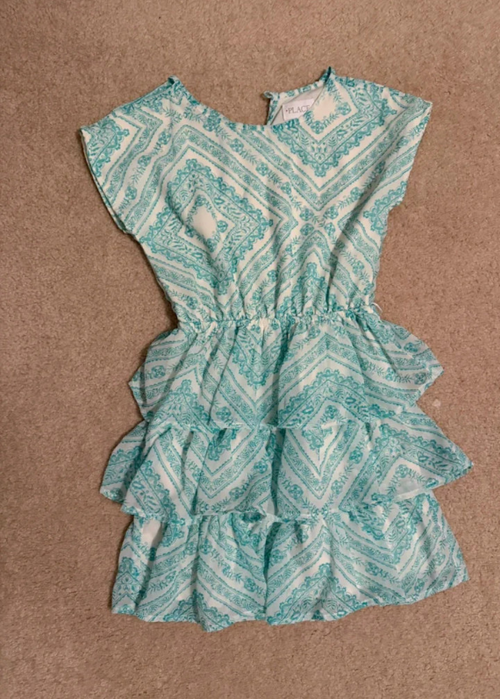 Childrens place blue dress M 7/8