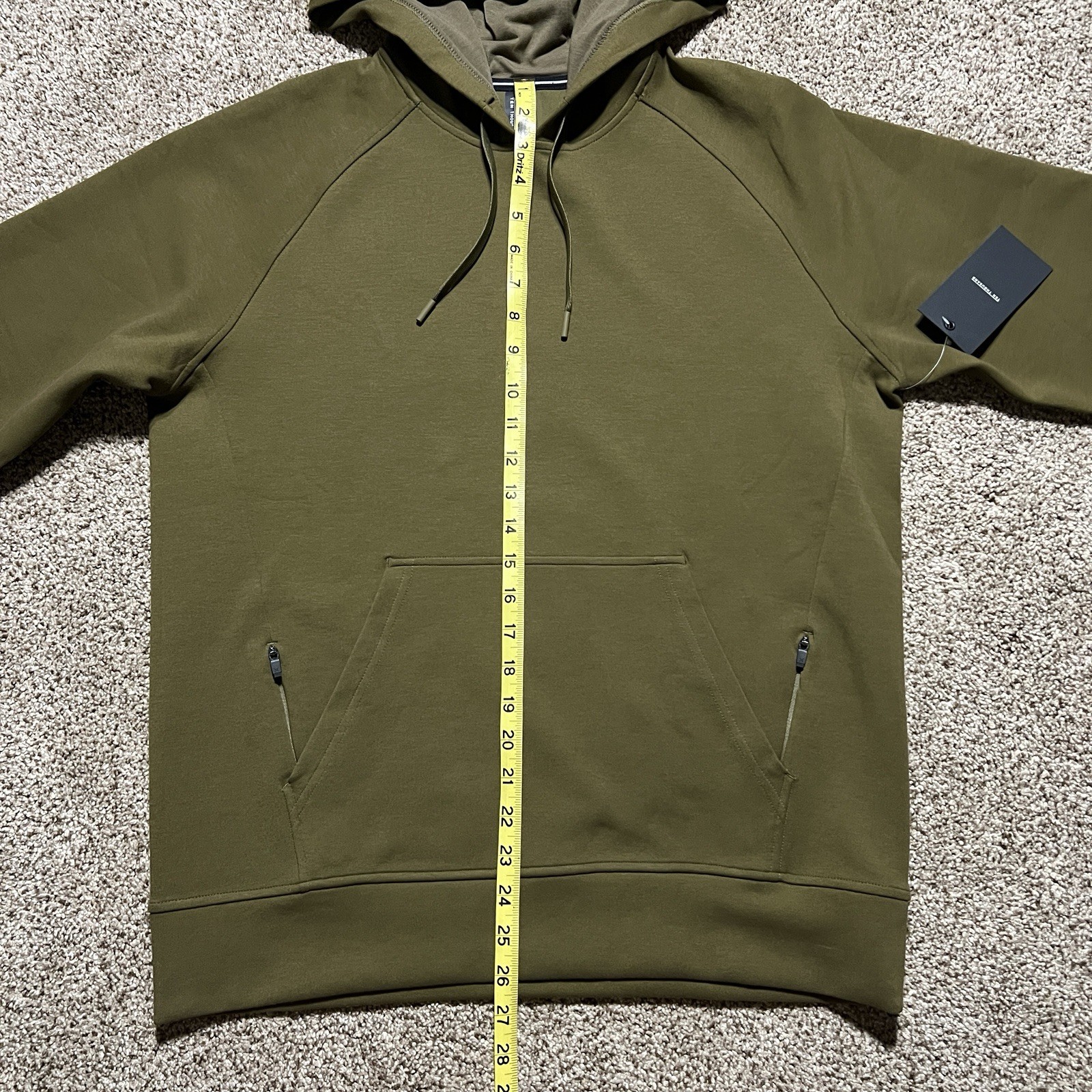 Huckberry Ten Thousand Hoodie Men’s M Dark Olive Midweight Tech 1/4 Zip Pullover