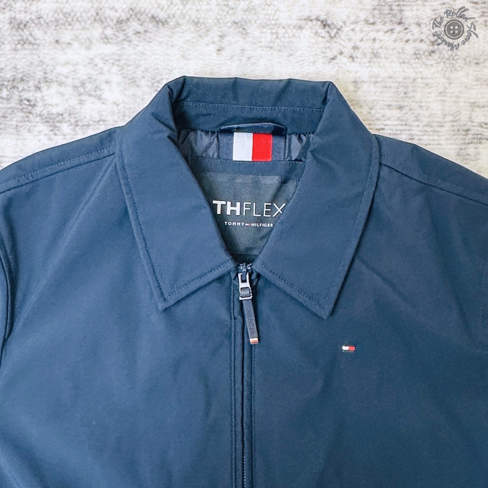 NWT Tommy Hilfiger THFlex Men’s Medium Wind Water Resistant Midnight Navy Jacket