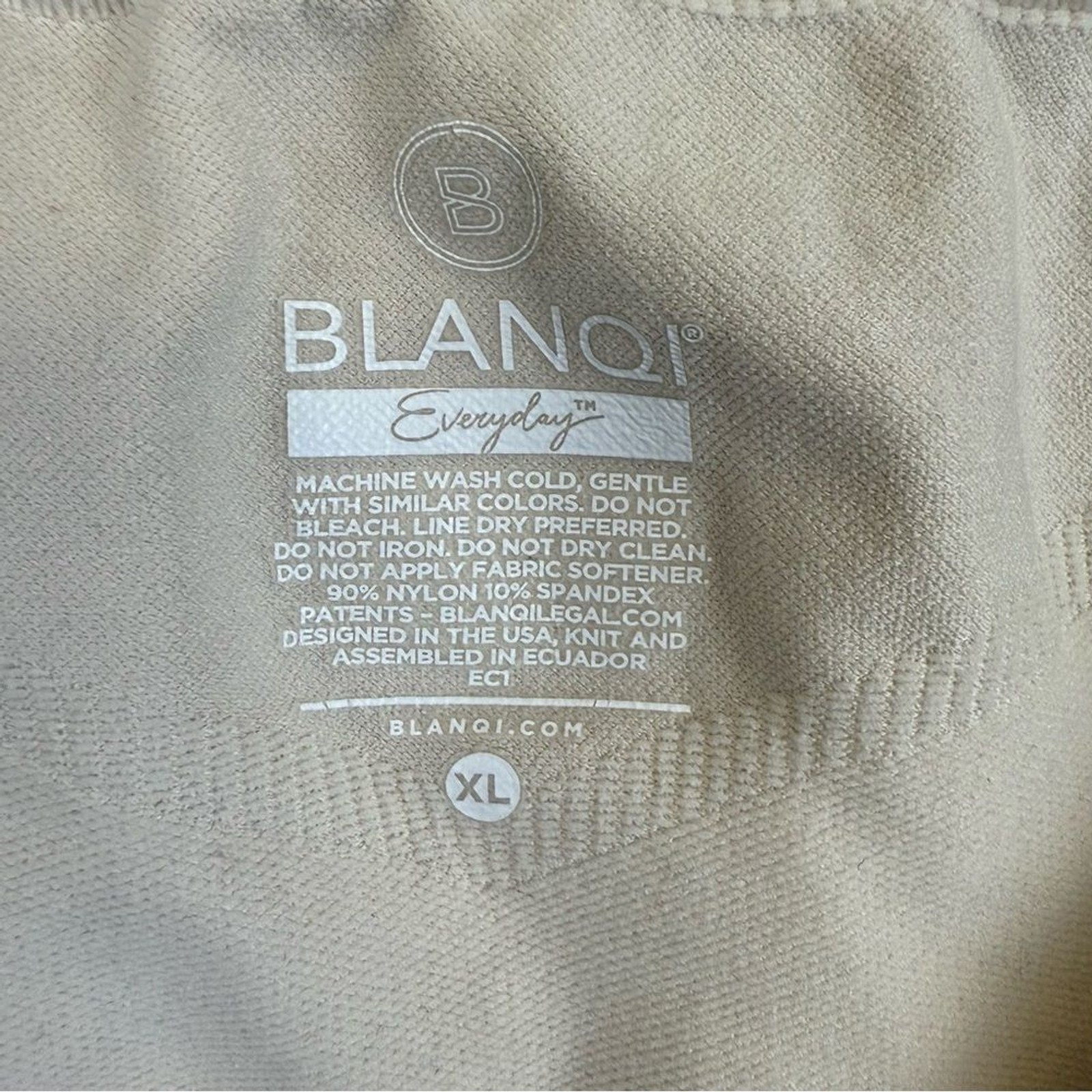 BLANQI EVERYDAY Postpartum Belly Support Girlshort Women’s Size XL Pale Nude