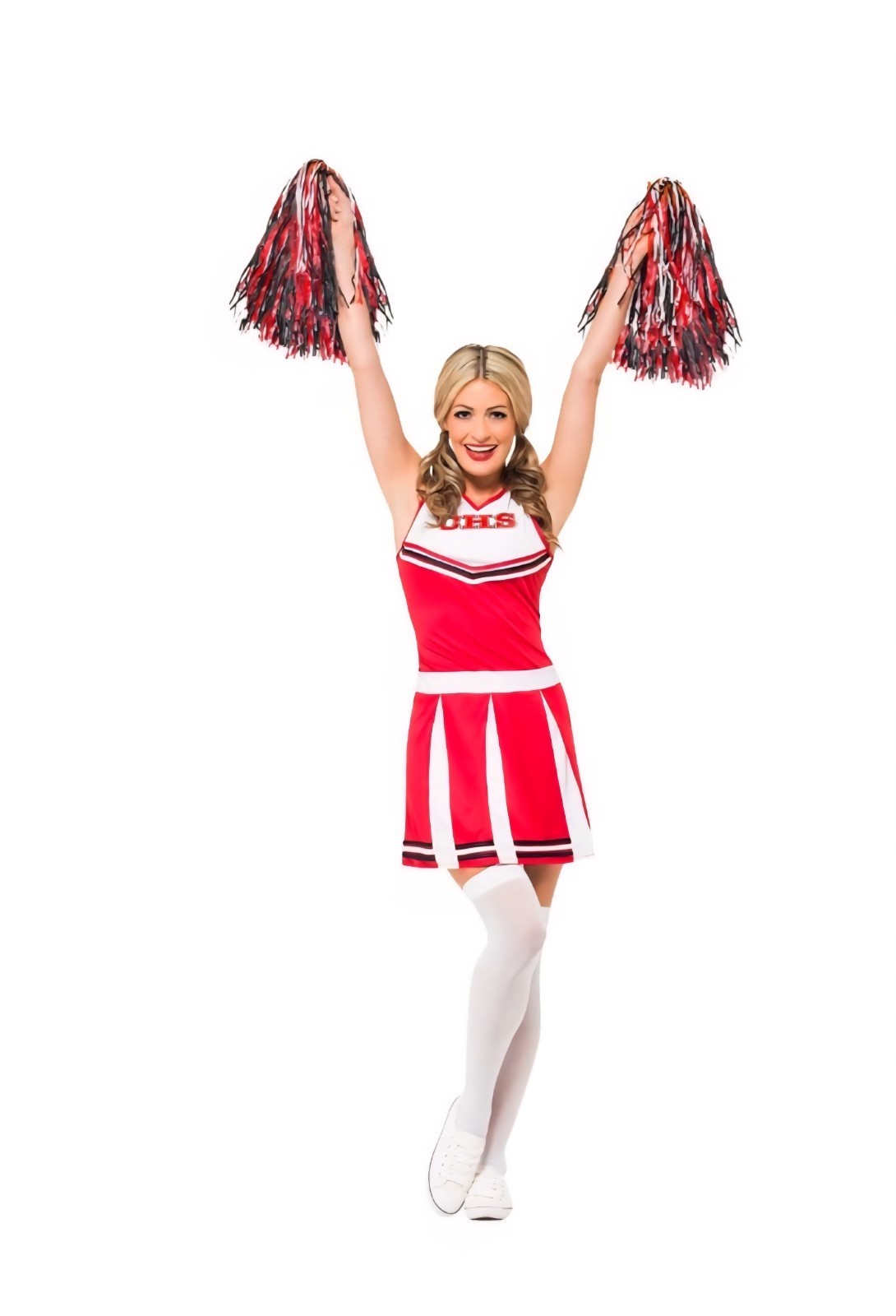 Smiffys Women’s Red Cheerleader Costume Size L NEW