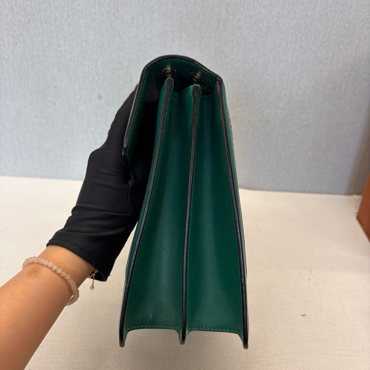 Bvlgari Pre-Owned Authentic Shoulder Bag Emerald 30*11*22cm