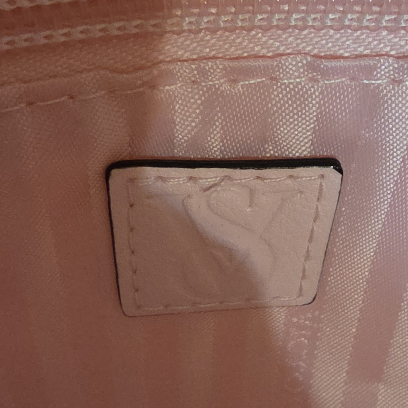 Victoria’s Secret New York Pink Striped Large Tote Bag, Chain Straps, Charm