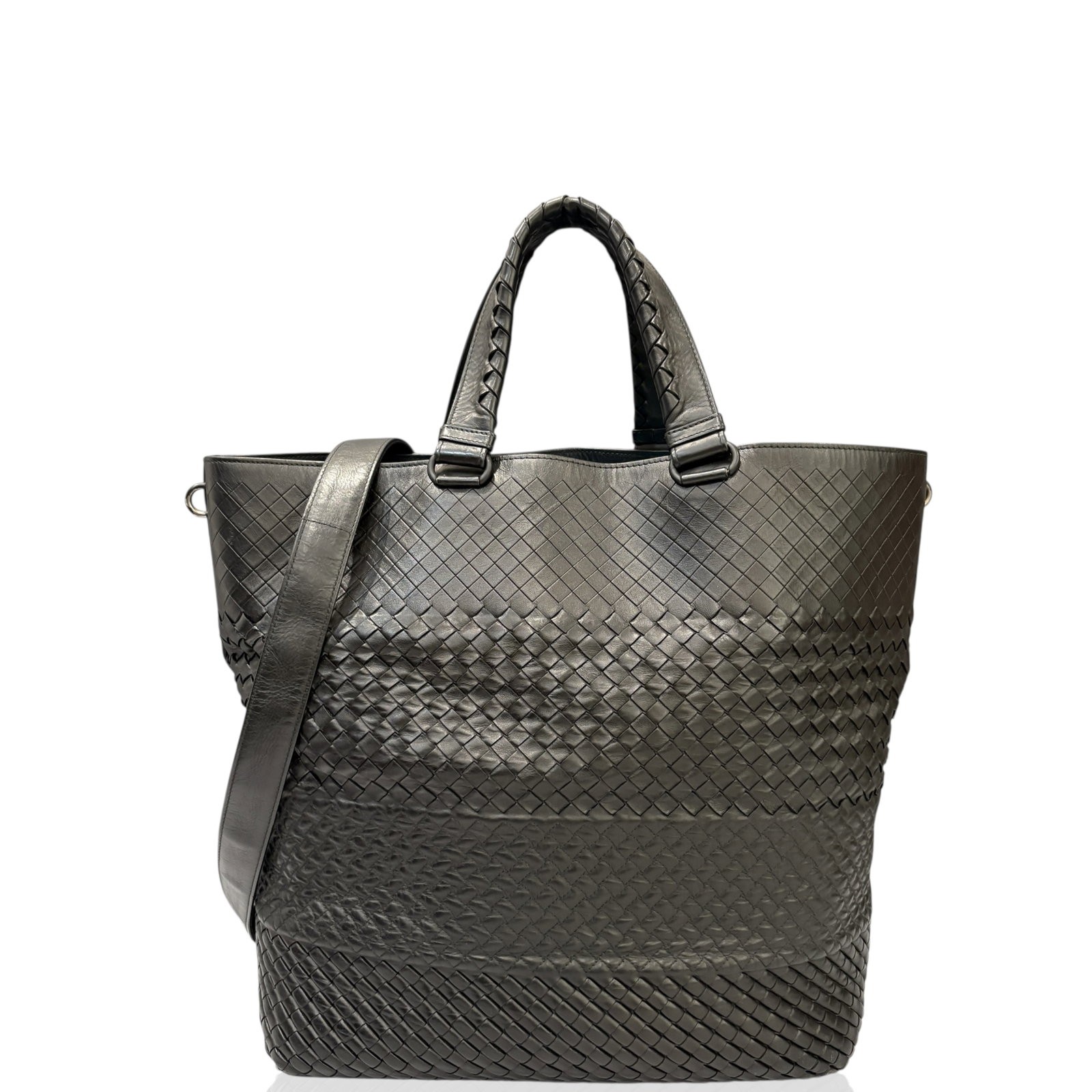 Bottega Veneta Tote Bag Black Lambskin Intrecciato Nappa (ym030126e3)