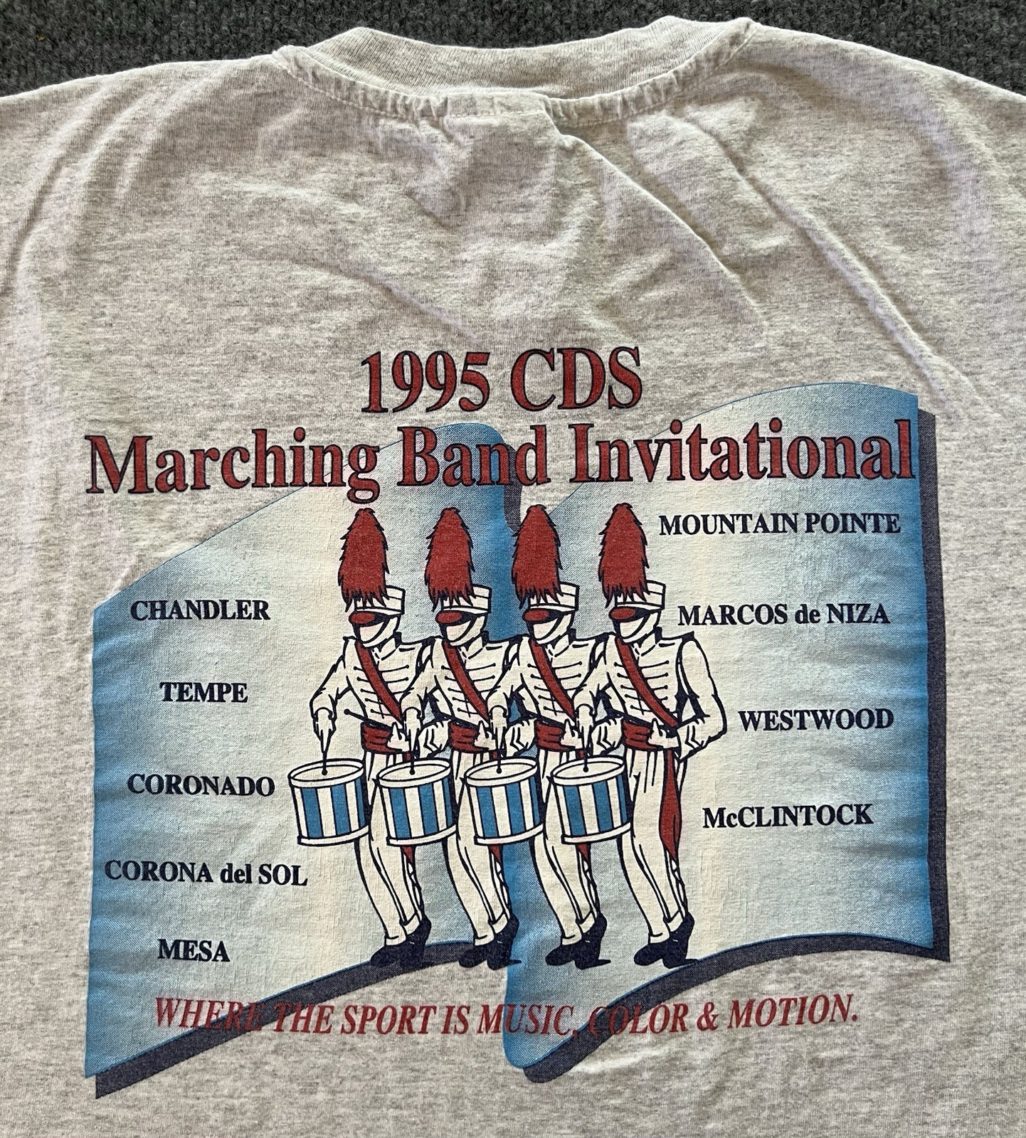 VTG 1995 CDS Marching Band Invitational T Shirt XL Single Stitch Hanes Arizona