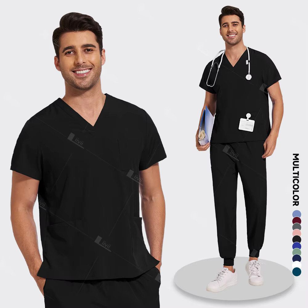 Lightweight Anti-Wrinkle Surgical Uniform Nurse Scrub Set for Women & Men Gift