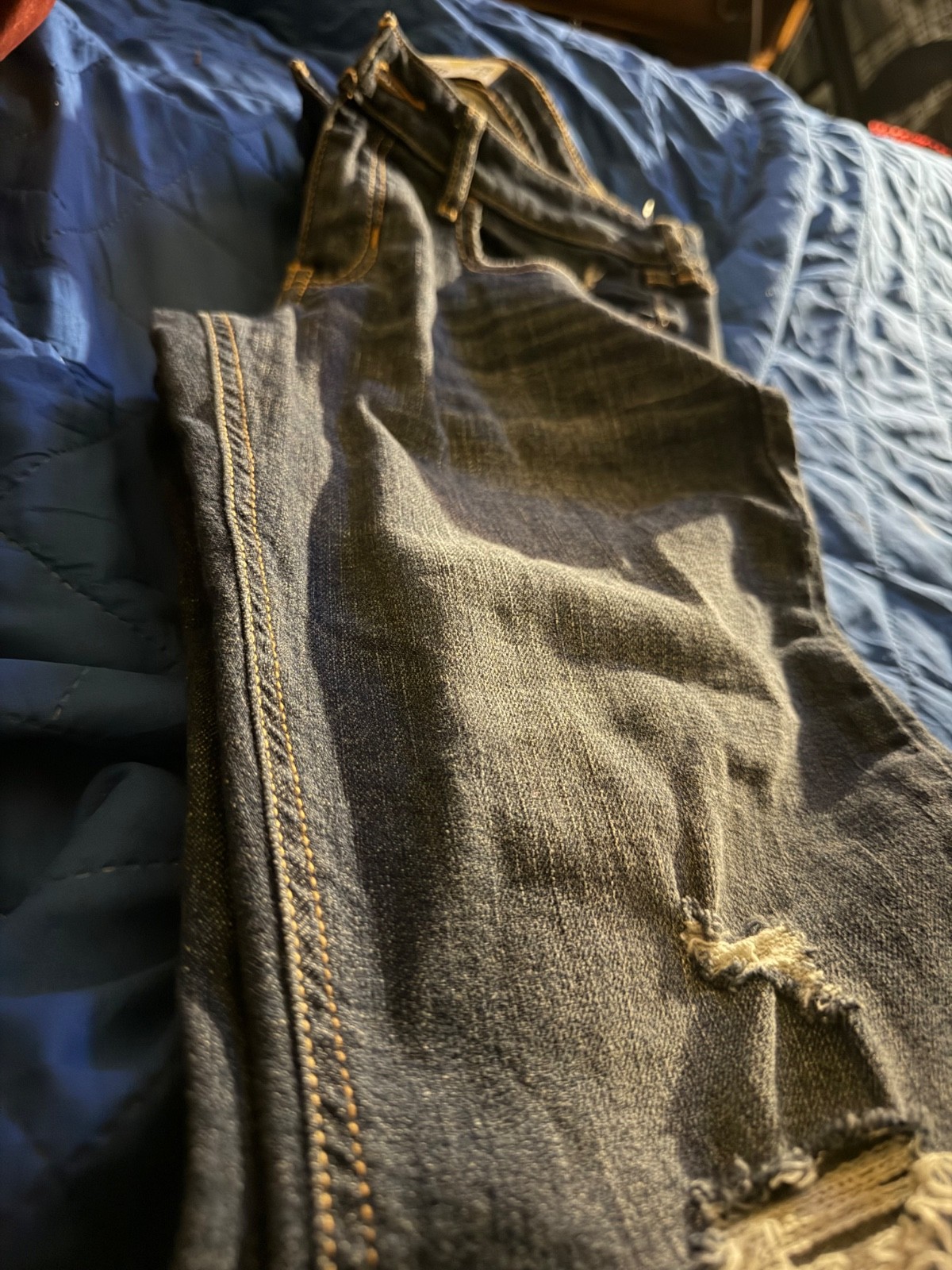Hollister Skinny Jeans, #3E0934 Blue Denim Wash Button Fly Size 28×32