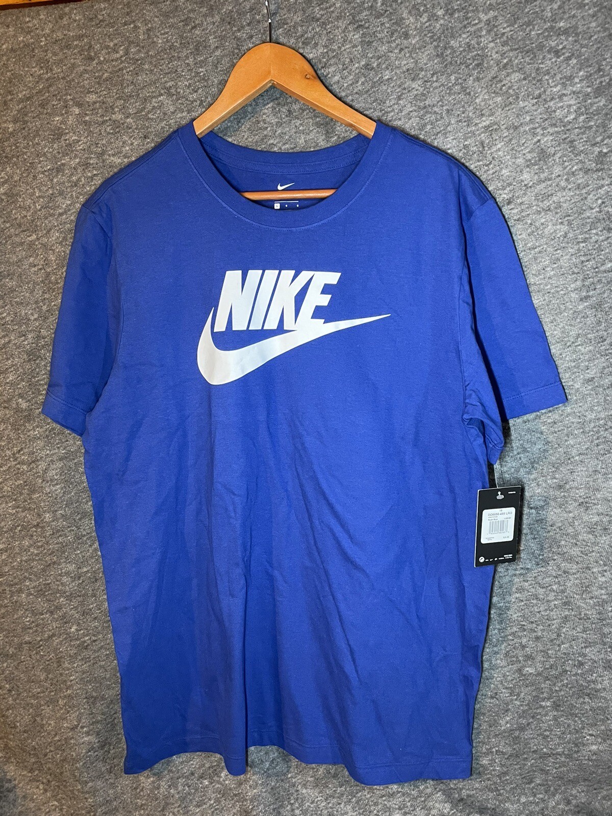 Nike Men’s T-Shirt Athletic Logo Swoosh Printed Active Short Sleeve “Rush Blue”
