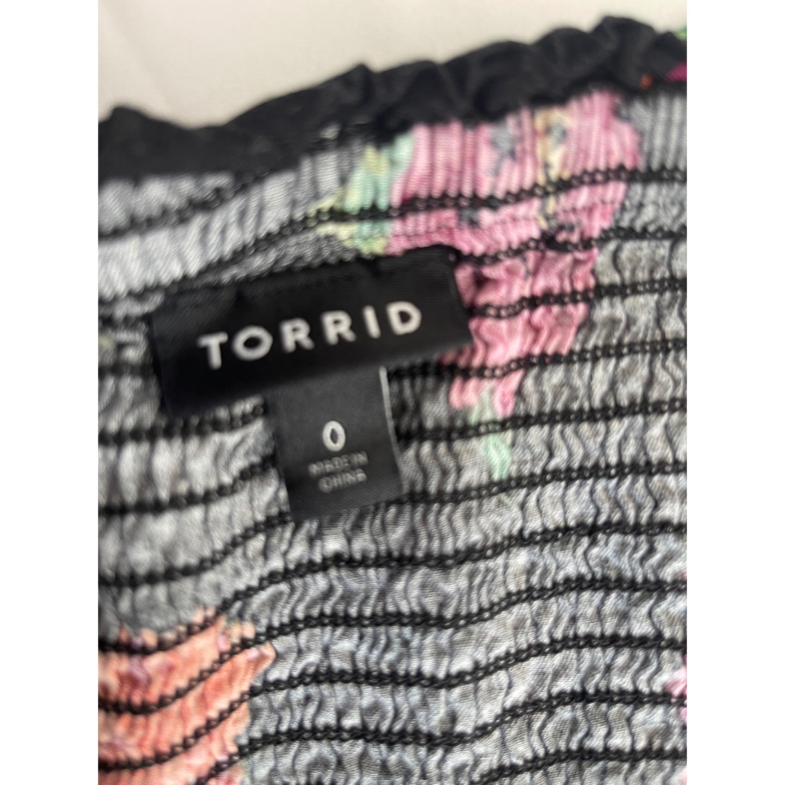 Torrid Floral Off Shoulder Wide Leg Jumpsuit Black Pink Orange Size 0 L 12
