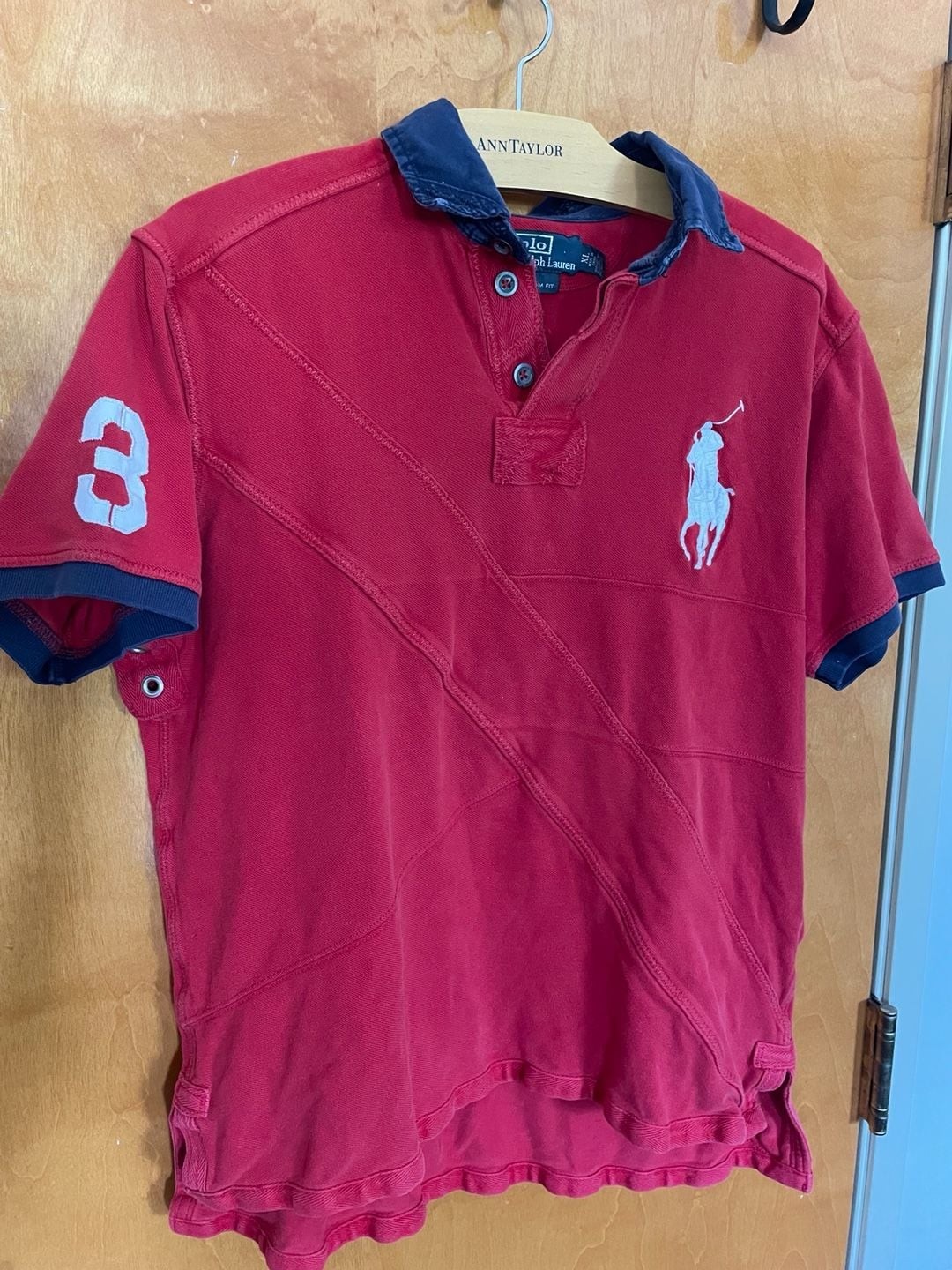 Polo Ralph Lauren Custom Fit Polo Shirt Red Size XL