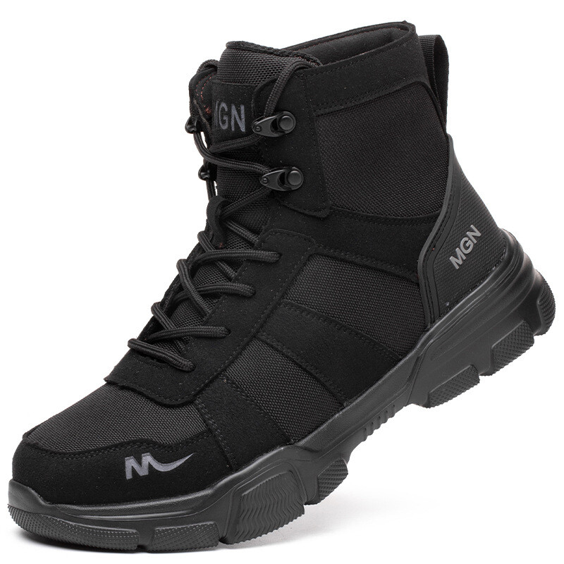 Puncture-Proof Male Work Boots Indestructible Safety Shoes Men Steel Toe Shoes