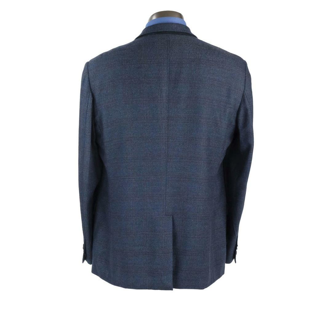 SIMONE ABBARCHI Jacket Blazer 48 Bespoke Plaid Slim Fit 120’s Wool ITALY $4000