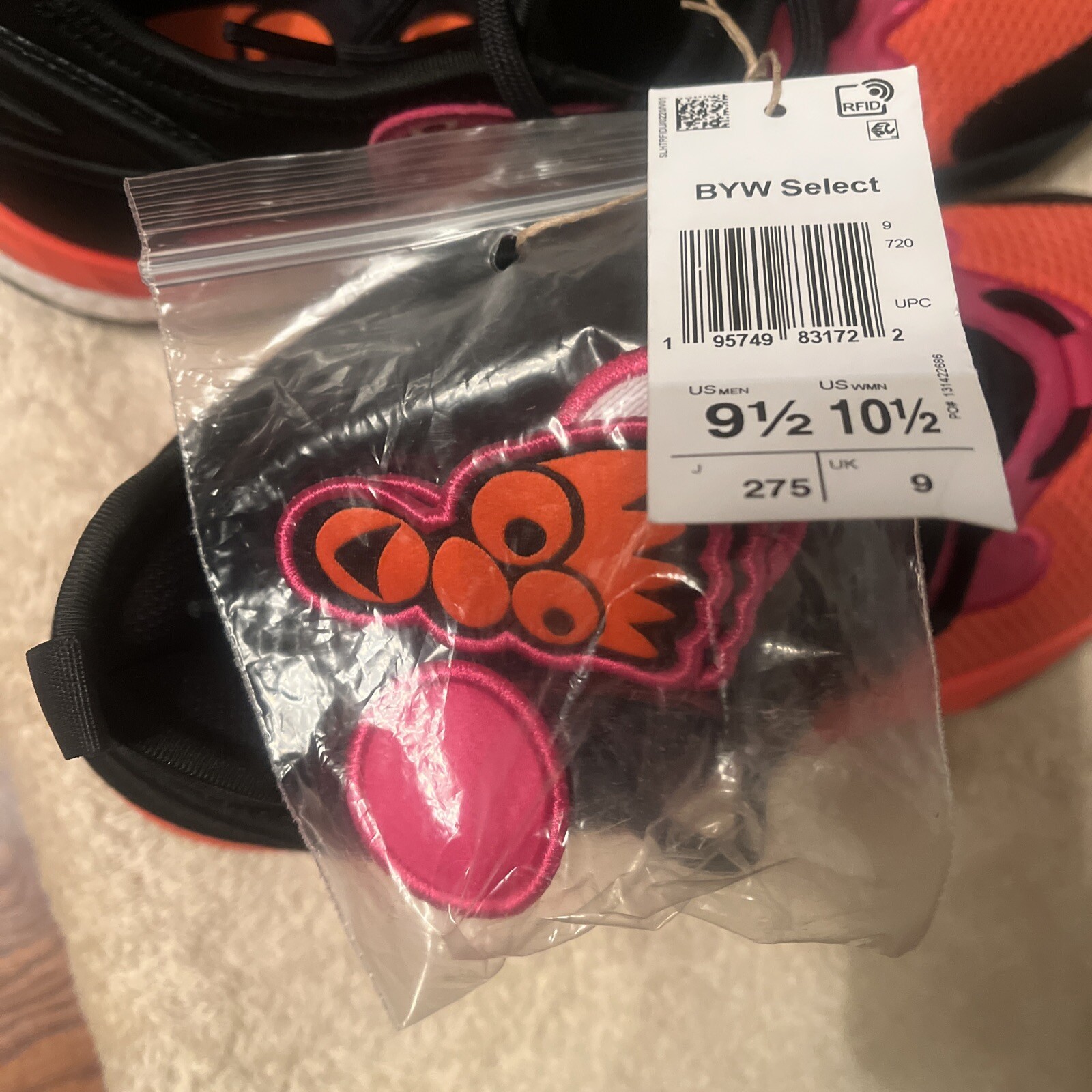 Adidas BYW Select Black Impact Orange Team Real Magenta Basketball IG4936 Sz 9.5