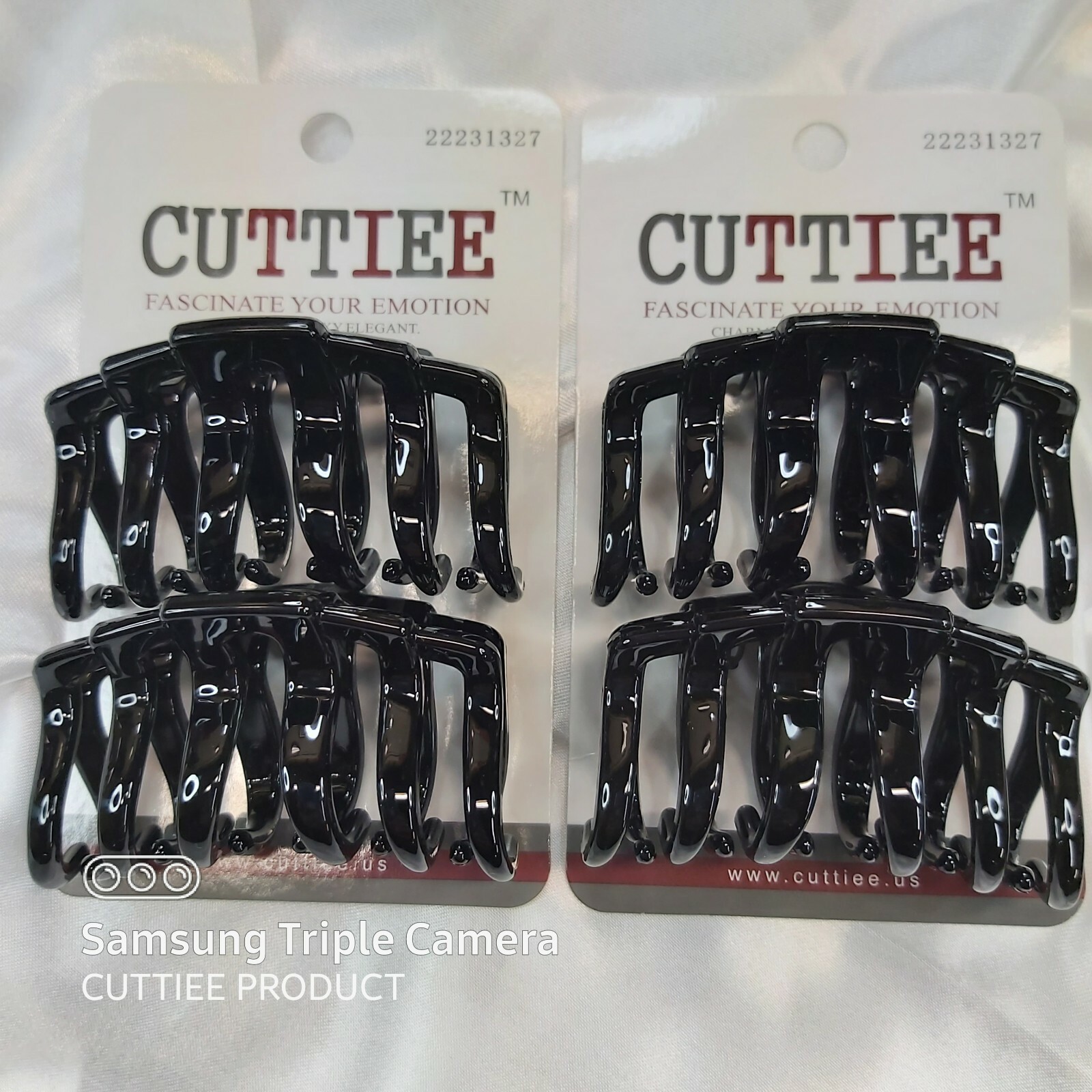 Cuttiee #1327(2Pcs) 2Cds Lot Hair Jaw Claw Clip Medium(2.5in) High Quality