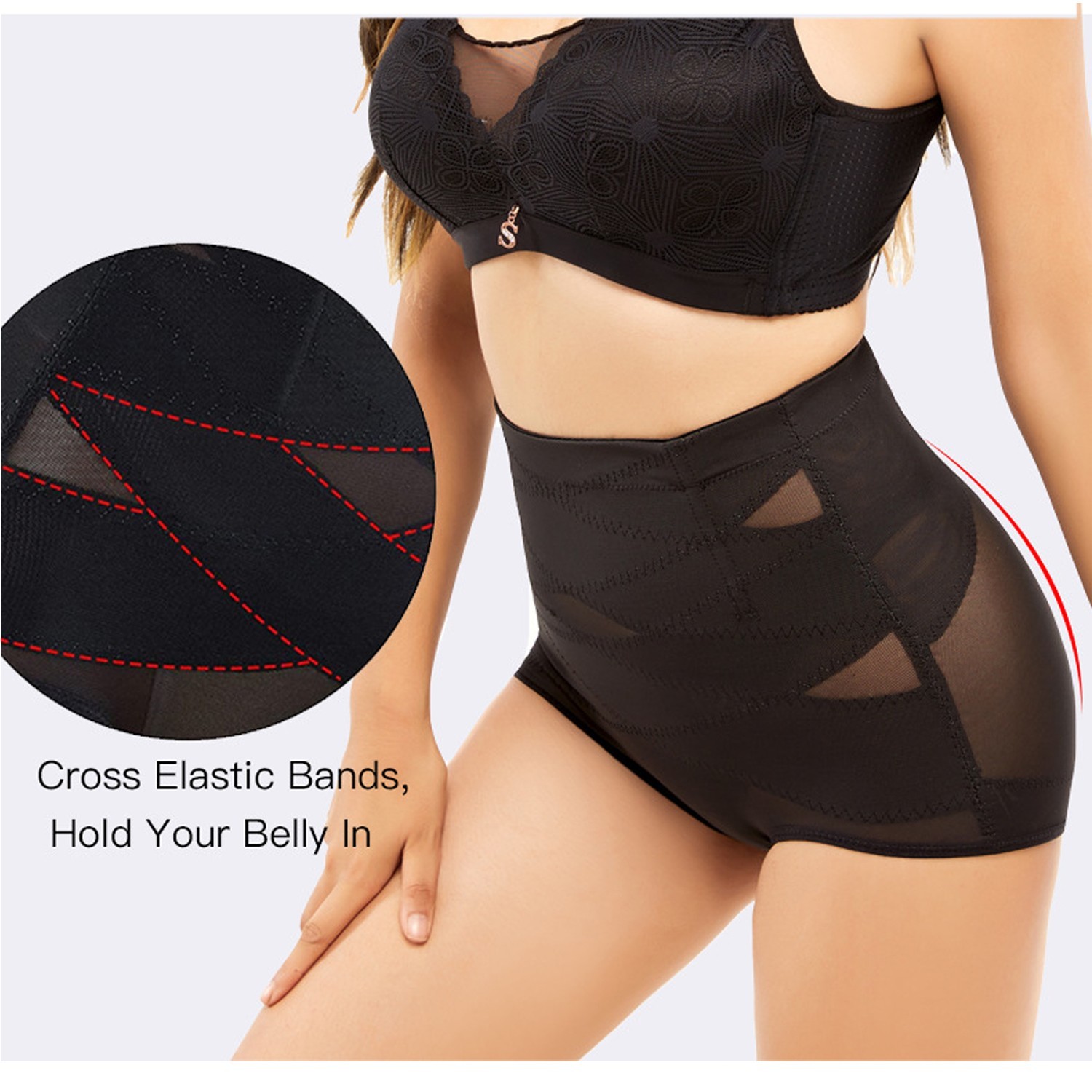 Women Tummy Control High Waist Shaper Shorts Girdle Shapewear Panties Plus Size