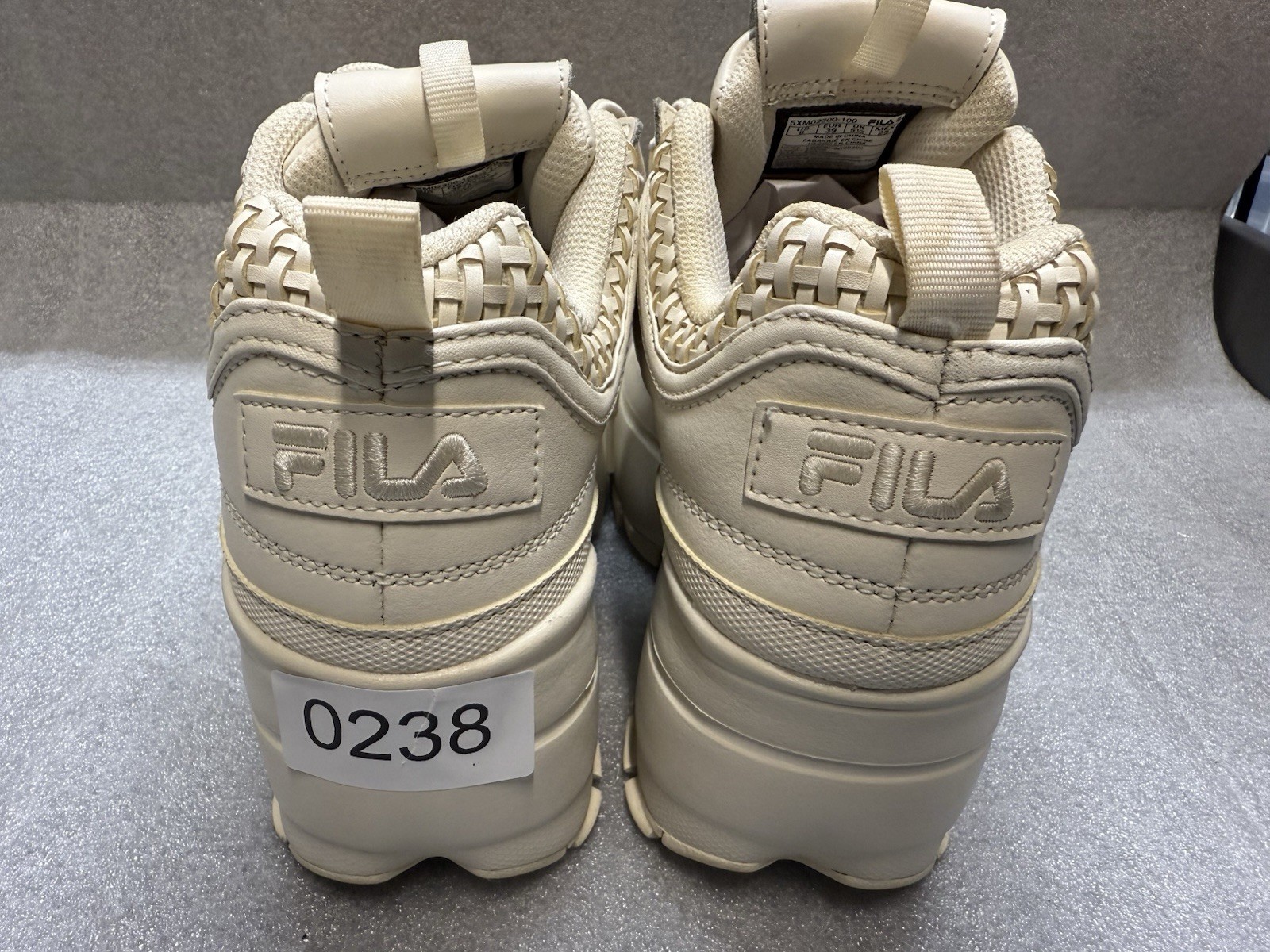 Fila Disruptor II Platform Wedge White Size 8 UK6.5 Women’s, Pre-Owned