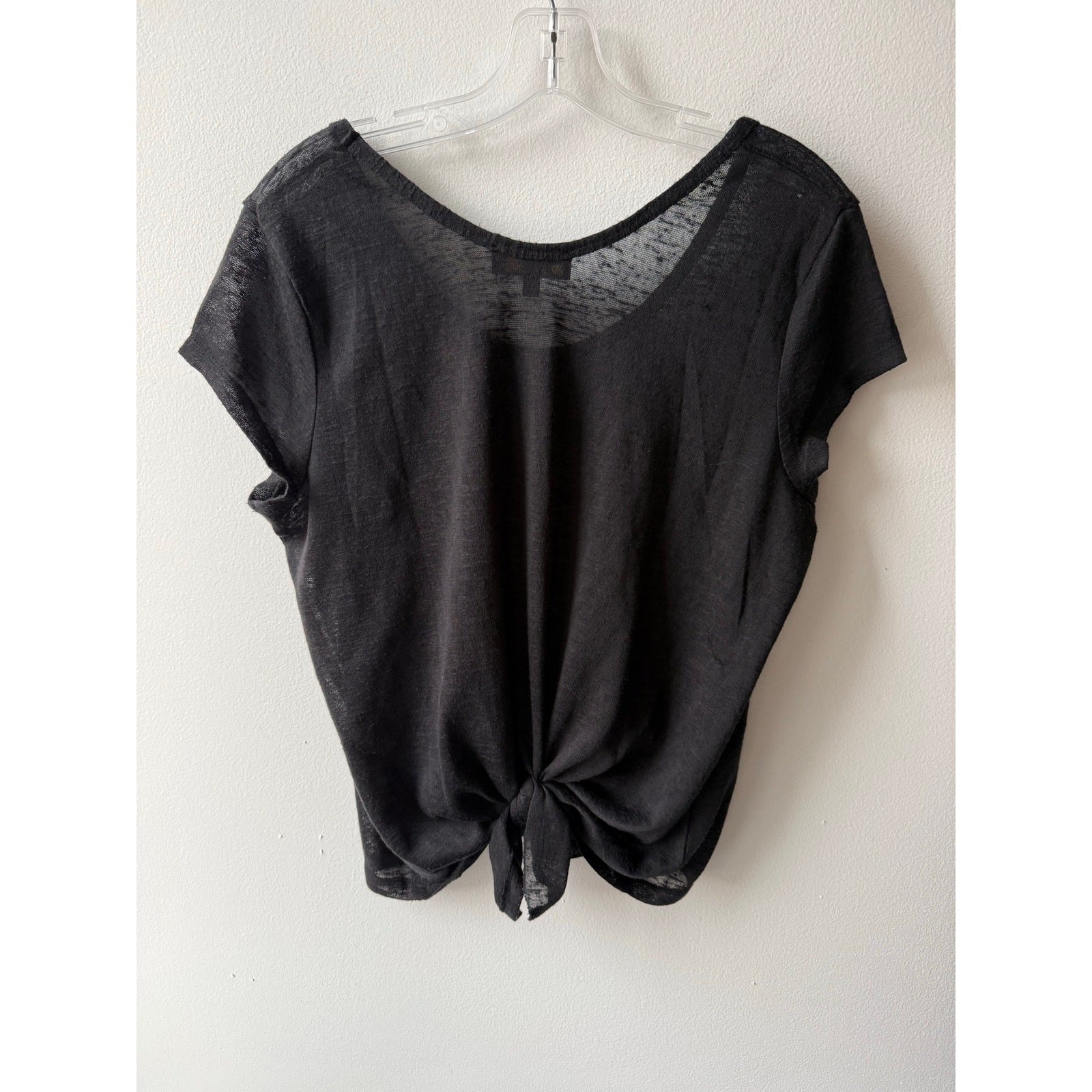 Serena Williams Black Shirt Mesh Gauze Sporty Chic Minimalist Goth Witchy Top XL