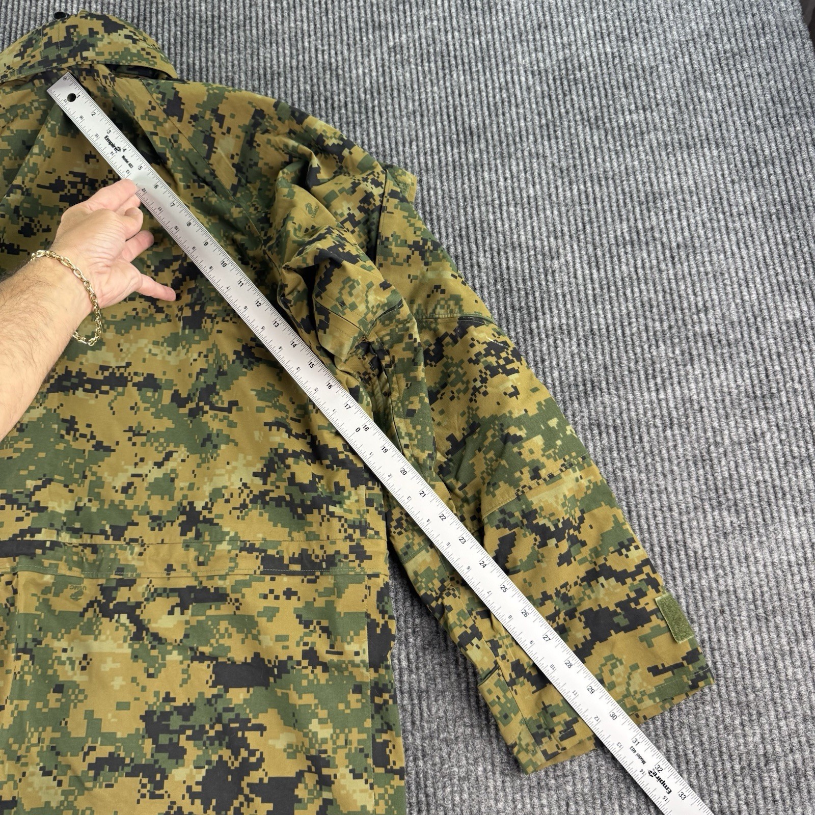 USMC MARPAT APECS Parka Medium Reg Digital Camo Rain Jacket Tennier USA Goretex