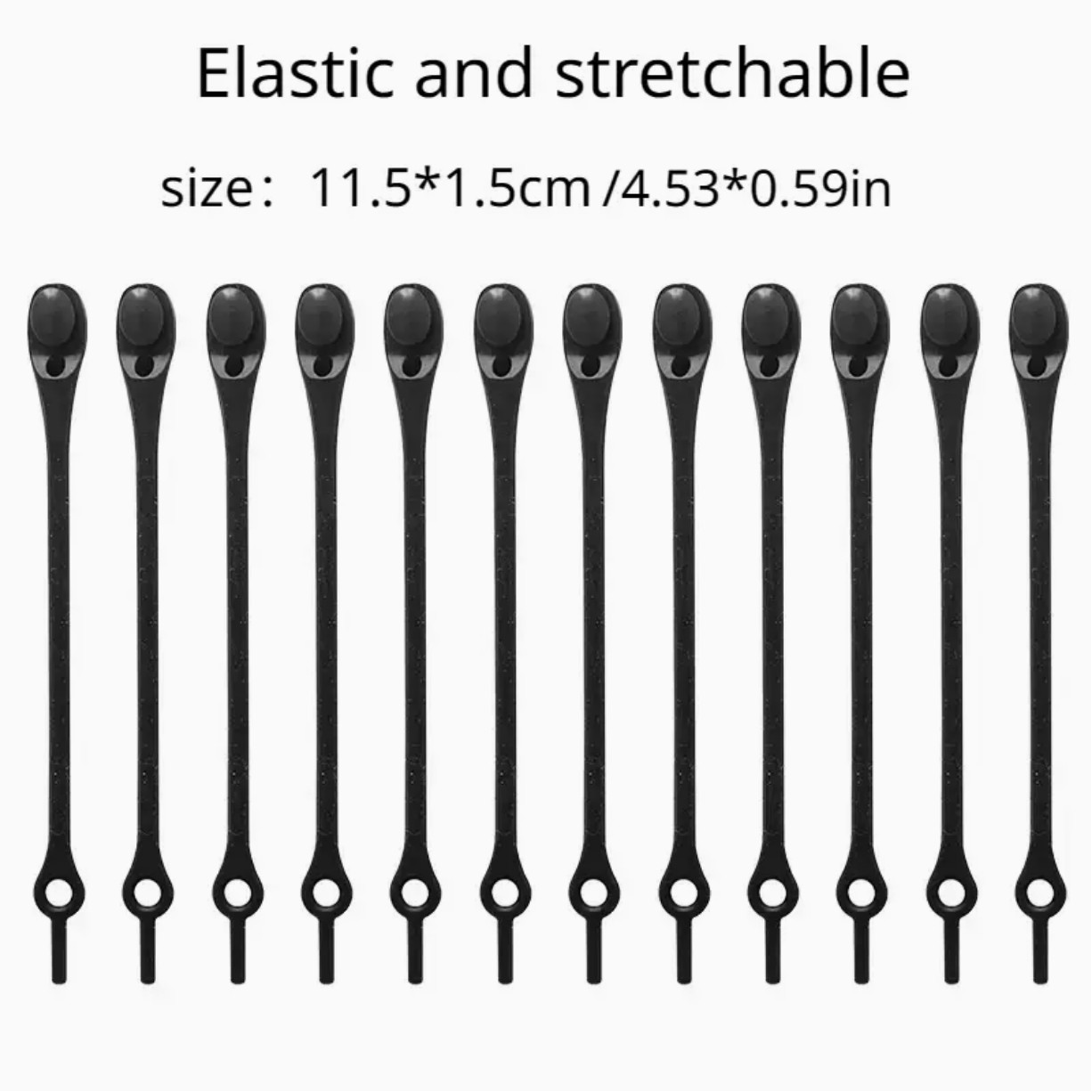 12-Pcs Elastic Silicone Shoe Laces Easy No-Tie Shoelaces for Men Women Youth