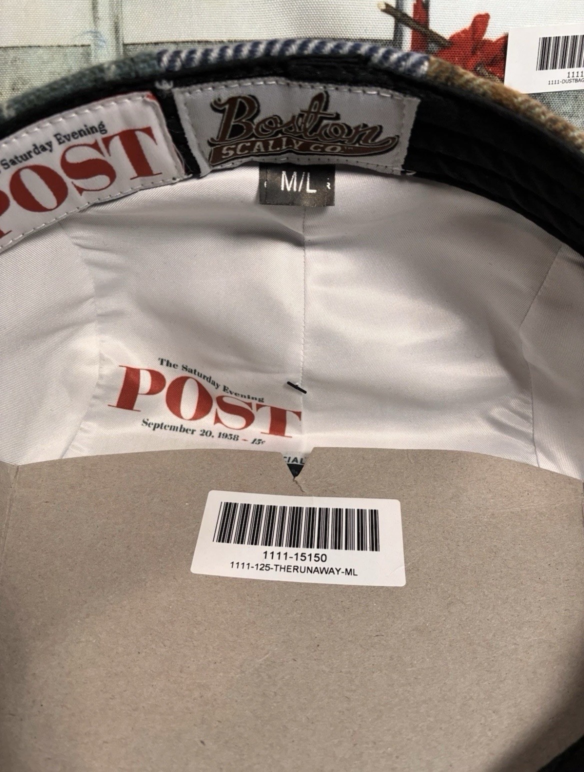 Boston Scally – The Runaway Patchwork – Norman Rockwell – Size M/L – W/ Dustbag