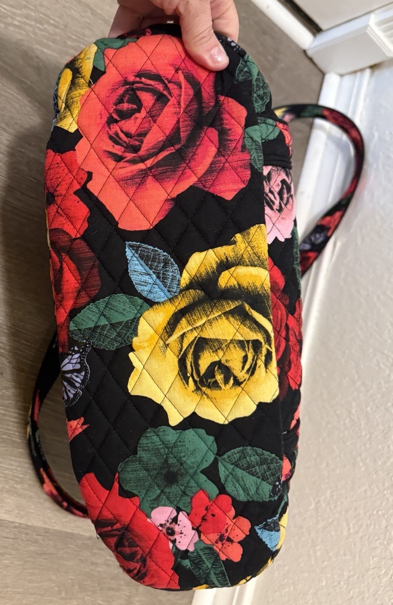 Vera Bradley Get Carried Away Tote Bag Havana Rose RARE Pristine Used