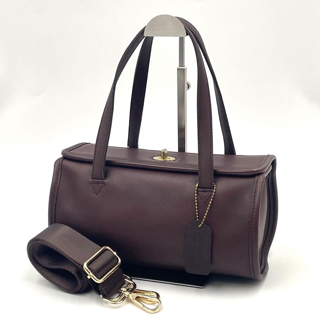 Excellent Condition Old Coach Handbag 2-way Shoulder Bag Turnlock 9045